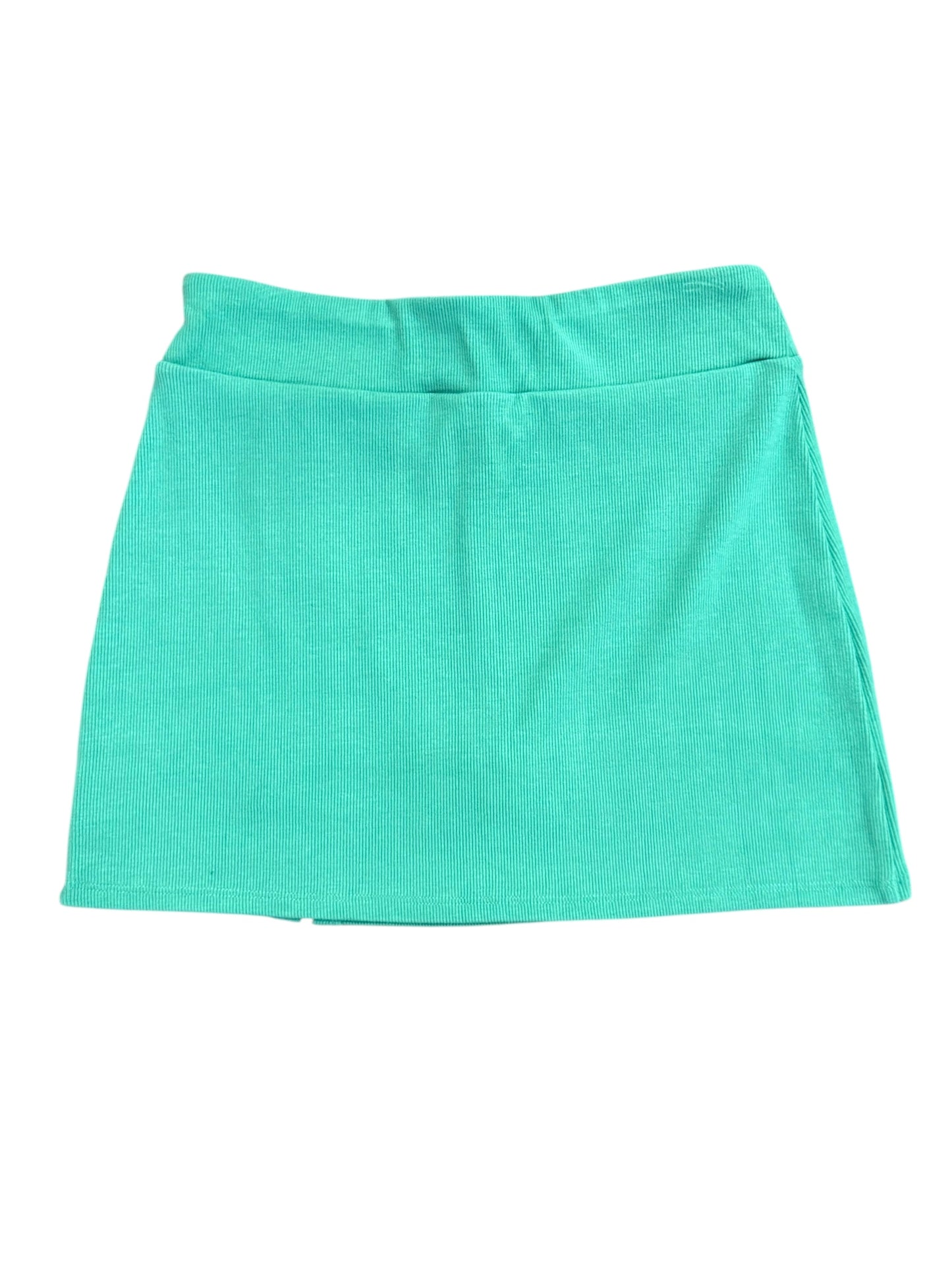 Tenly Rayon Rib Skort- Emerald