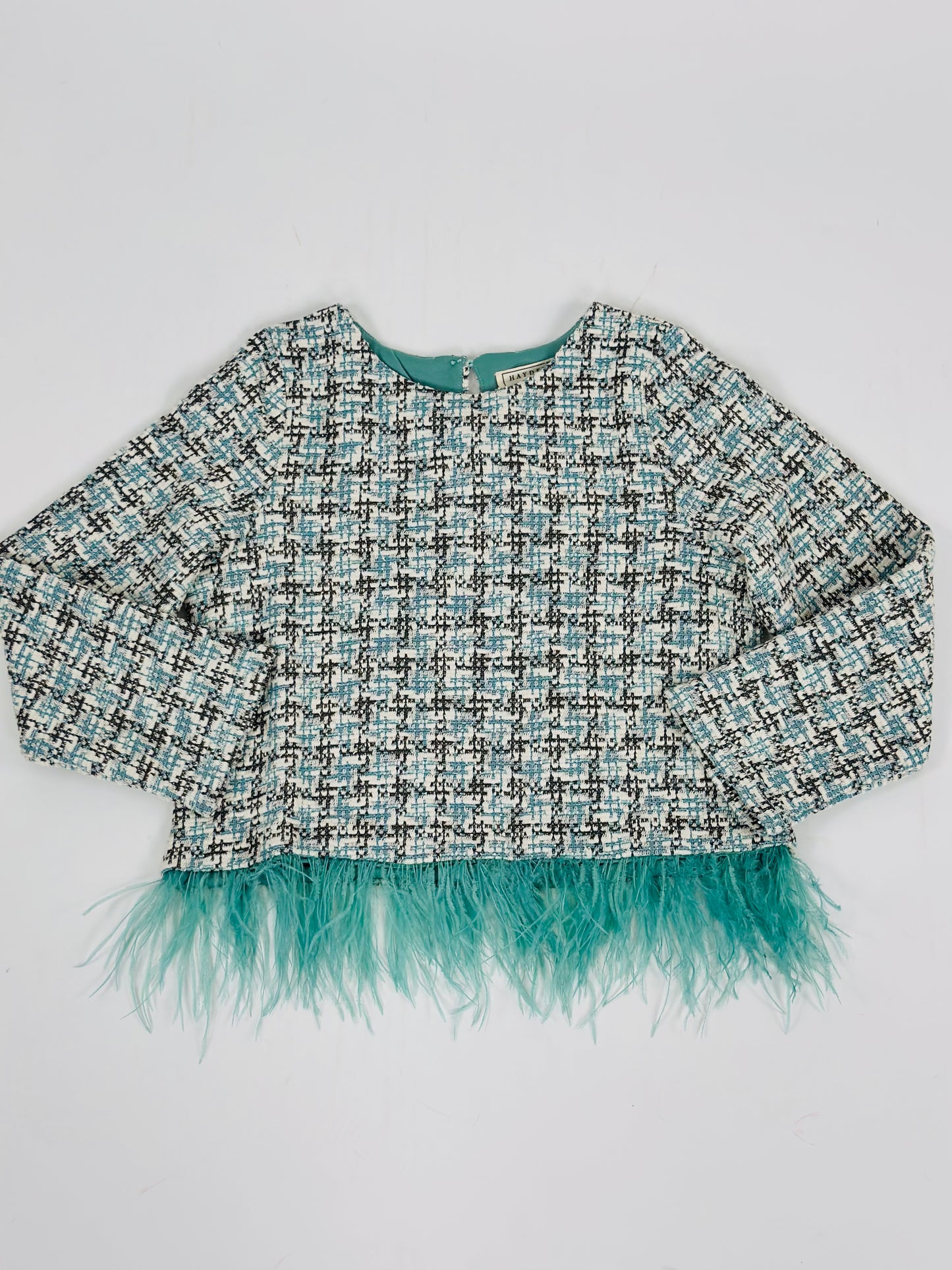 Tweed Feather Top