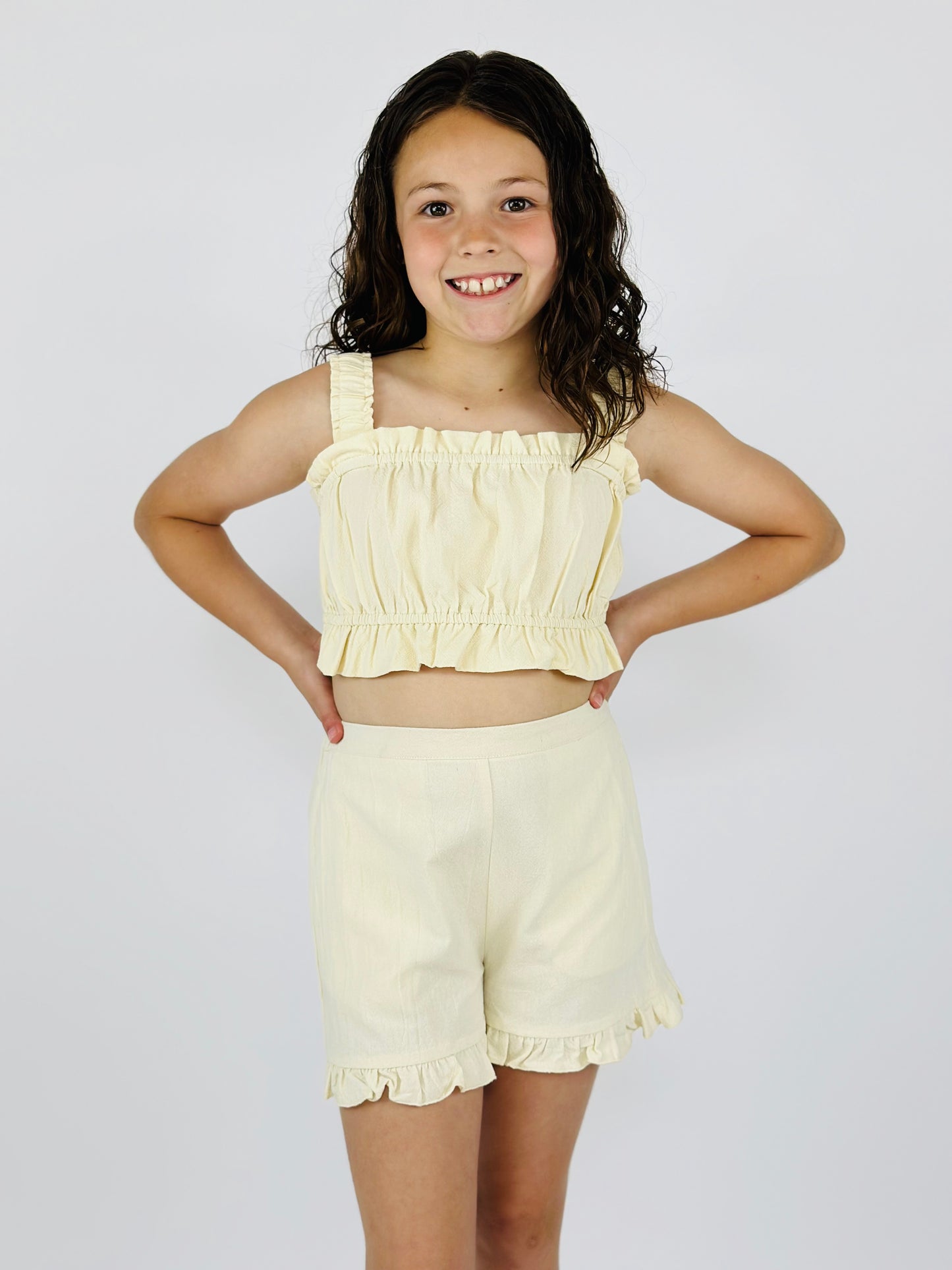 Ruffle Shorts Ivory