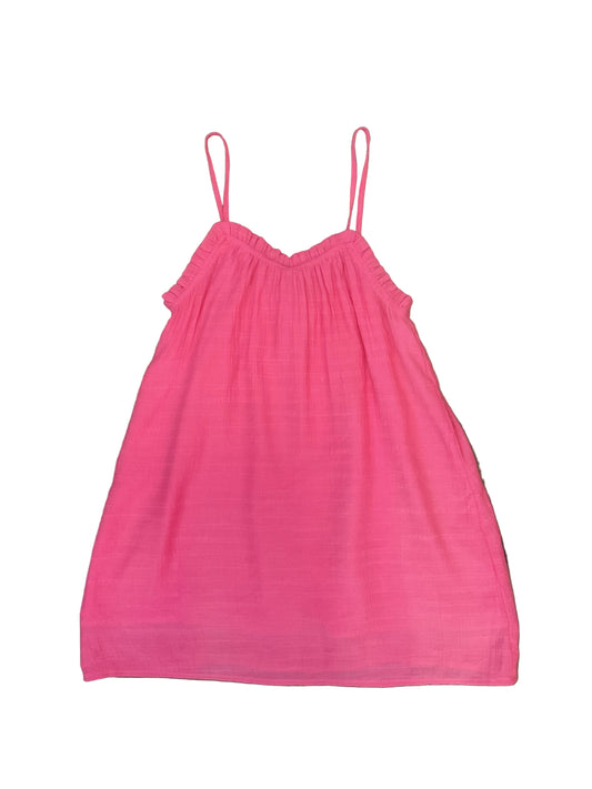 Ruffled Tank Dress- Pink