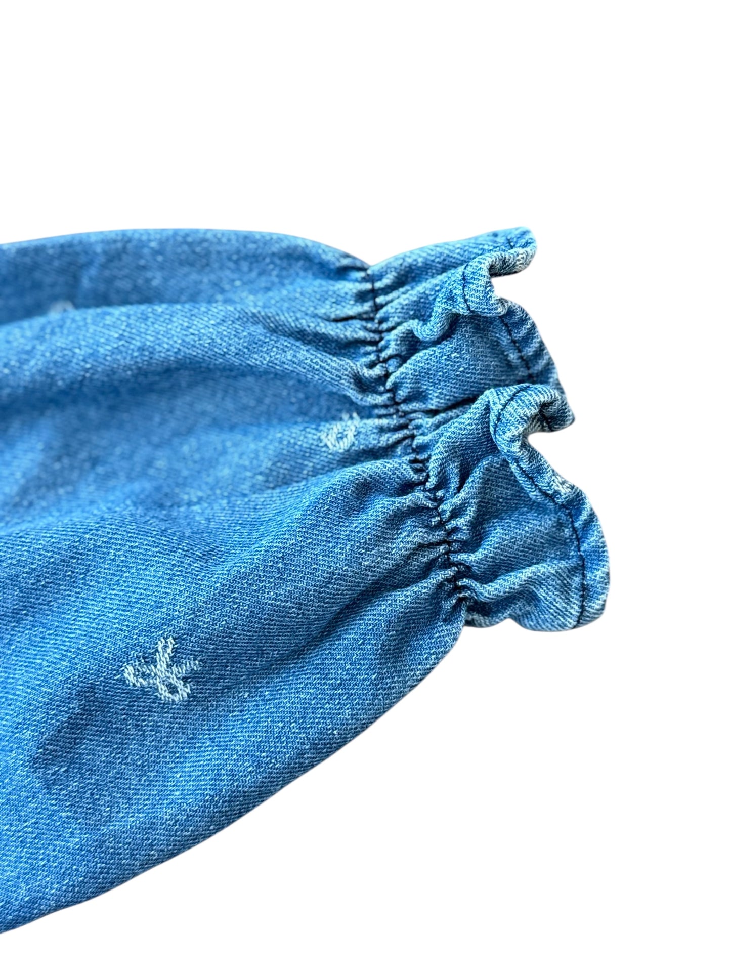 Denim Tiered Dress with Bows