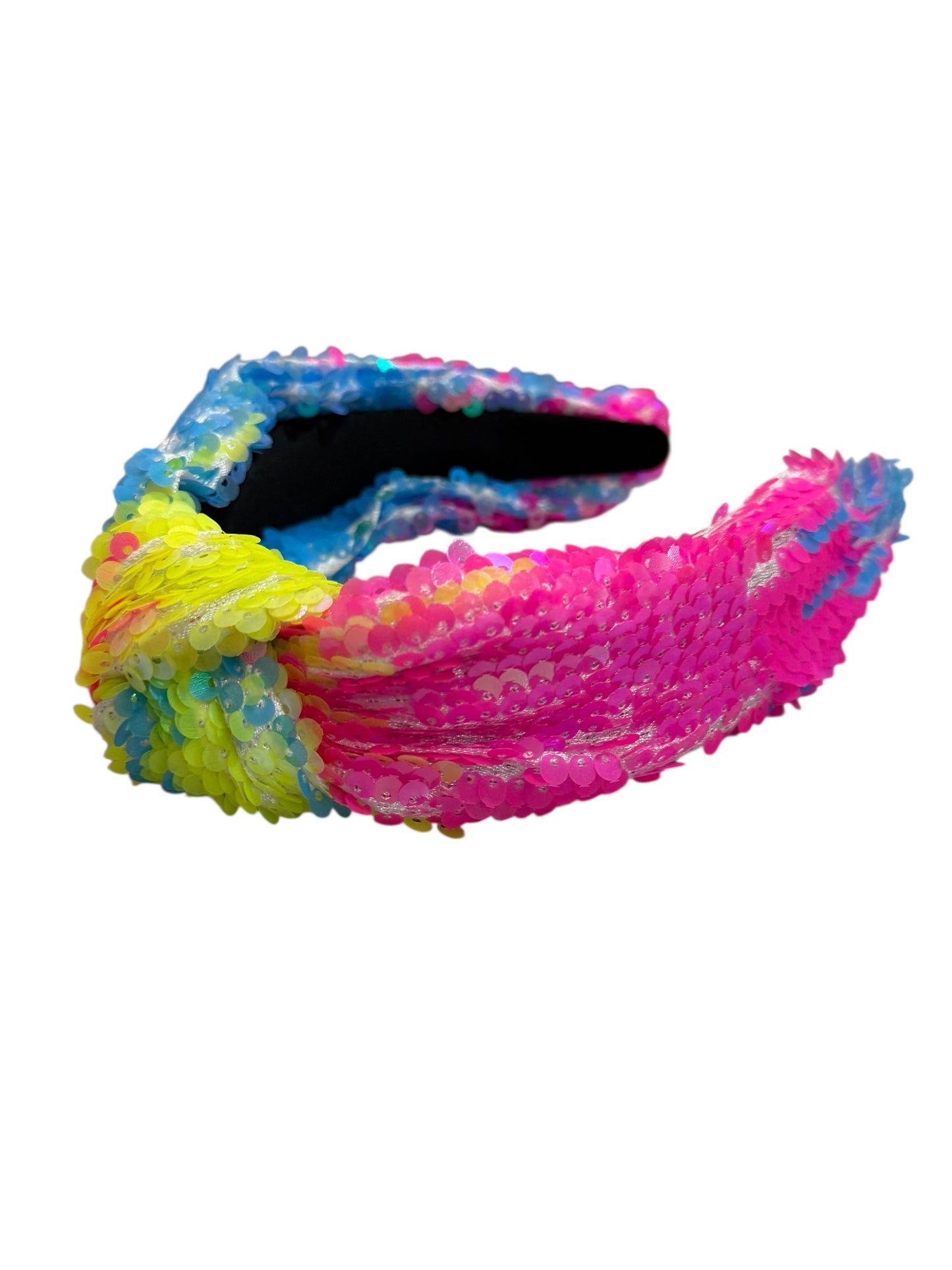 Chunky Sequin Headband - Rainbow