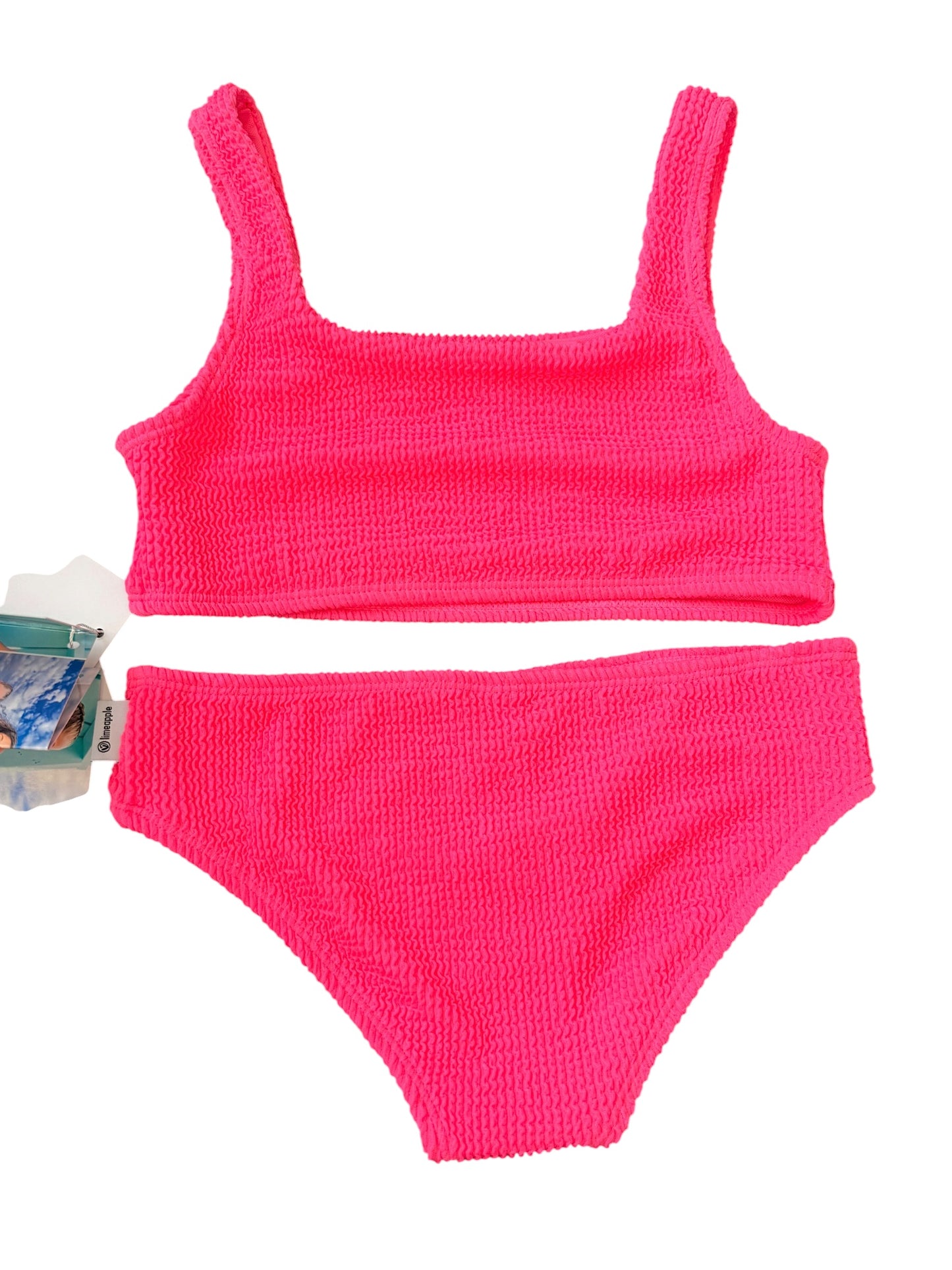 Fay Crinkle Tankini - Fuchsia