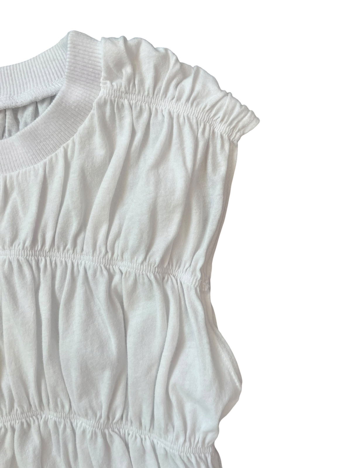 Tenly Ruched Tank - White
