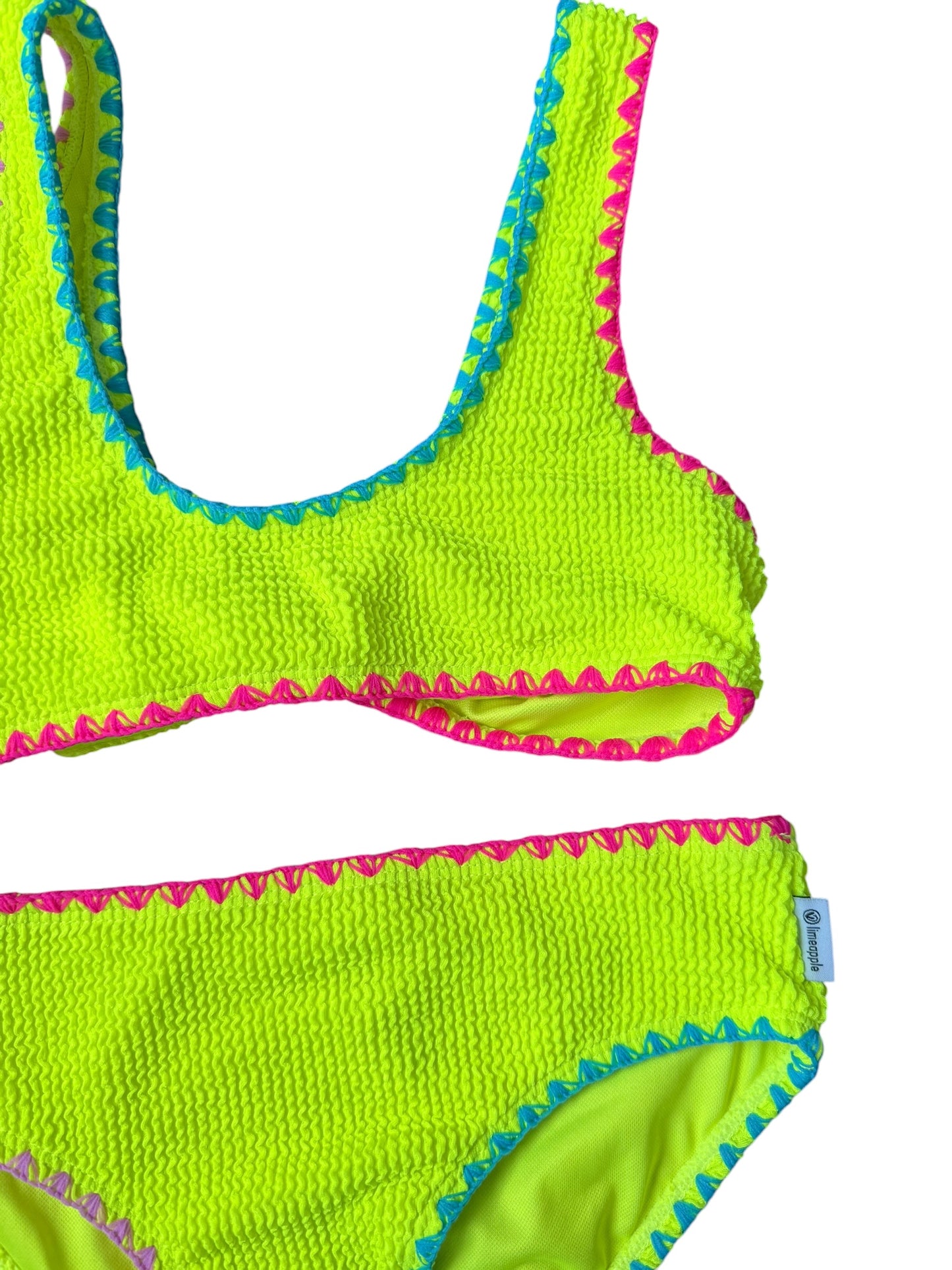 Izy Tie Bikini with Embroidered Trim