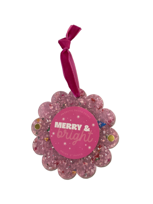 Ornament Picture Frame - Pink Confetti