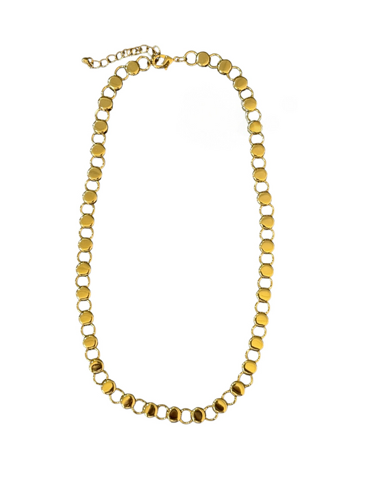 Open and Closed Circles Collar Necklace