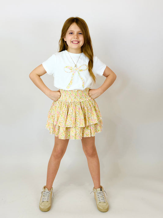Bow T-Shirt In Garden Sorbet