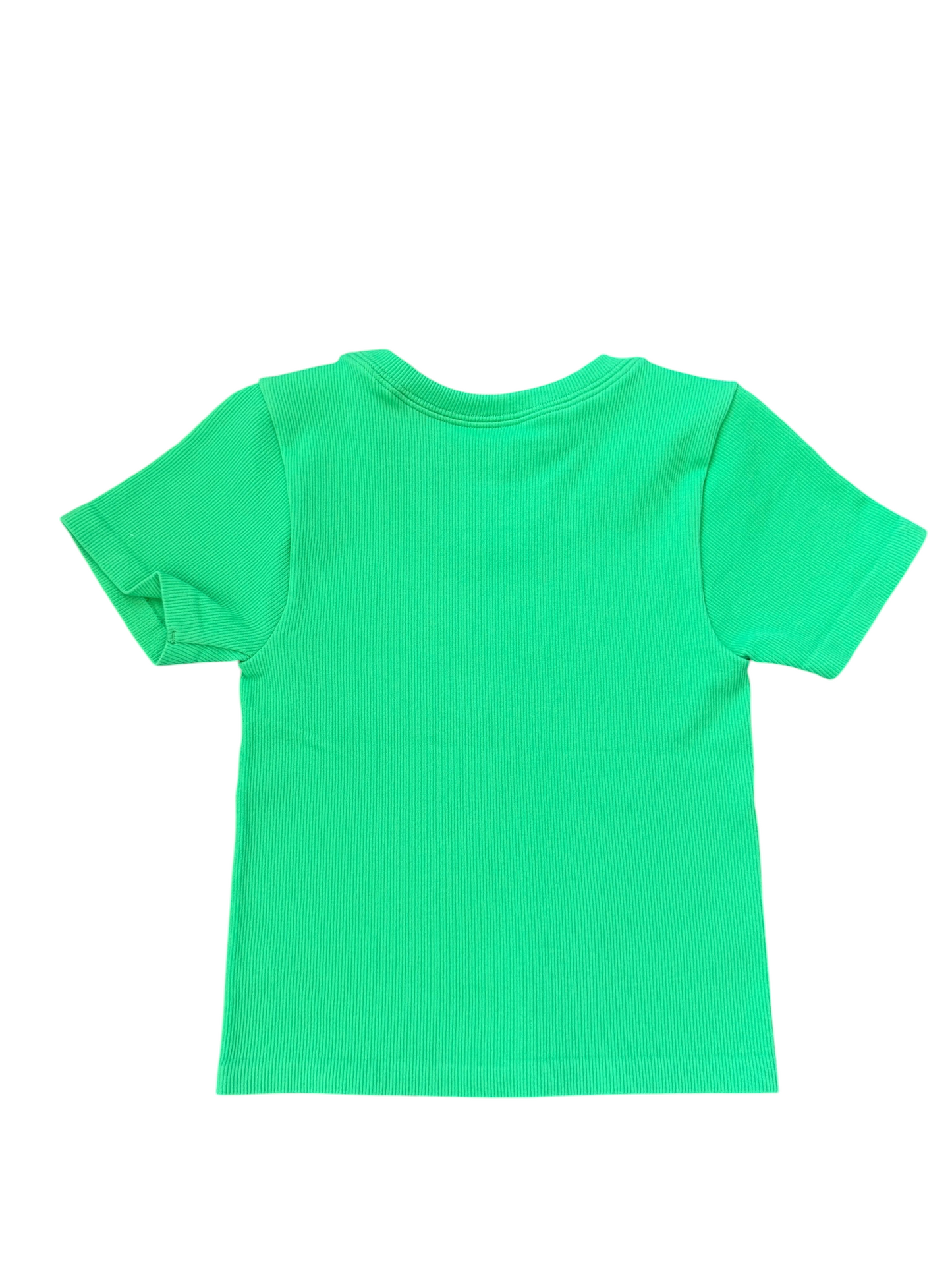 Ribbed Short Sleeve Shirt - Glam Green