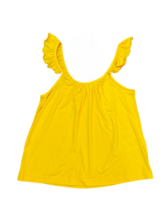 Ruffle A-Line Tank - Yellow