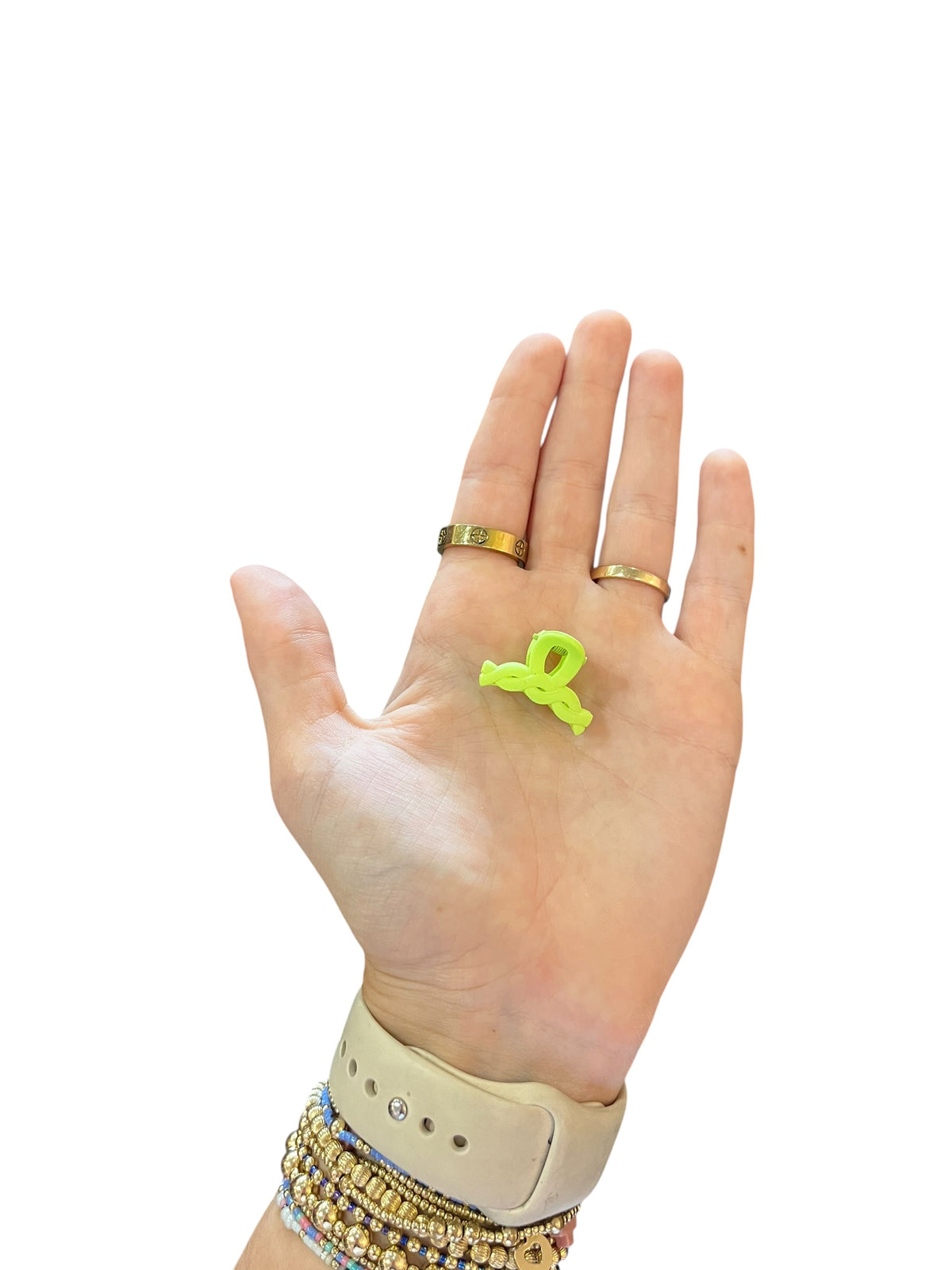 Mini Bow Hair Clip Set - Lime/Teal/Lt Blue