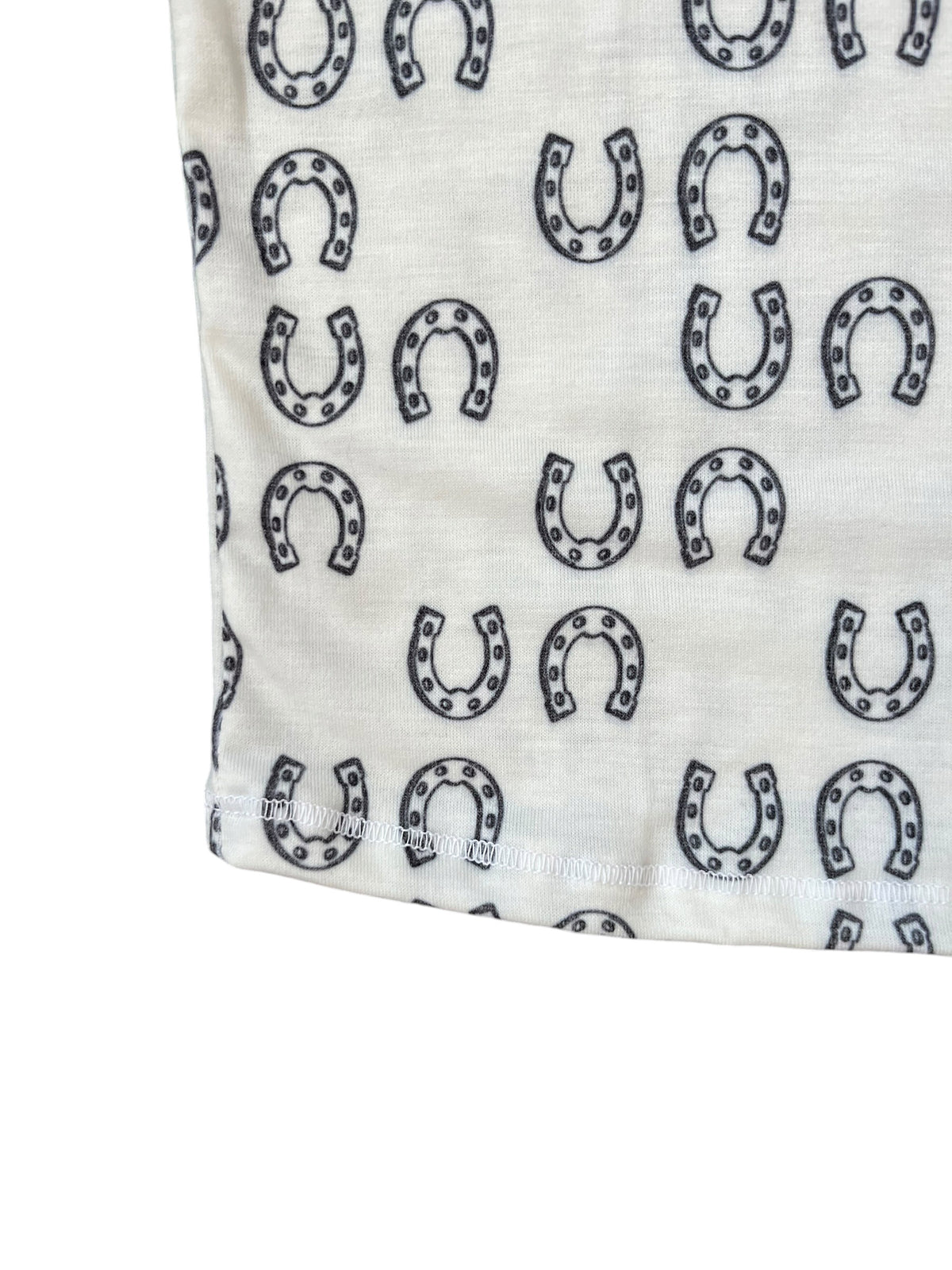Lucky Horseshoe Tee - White