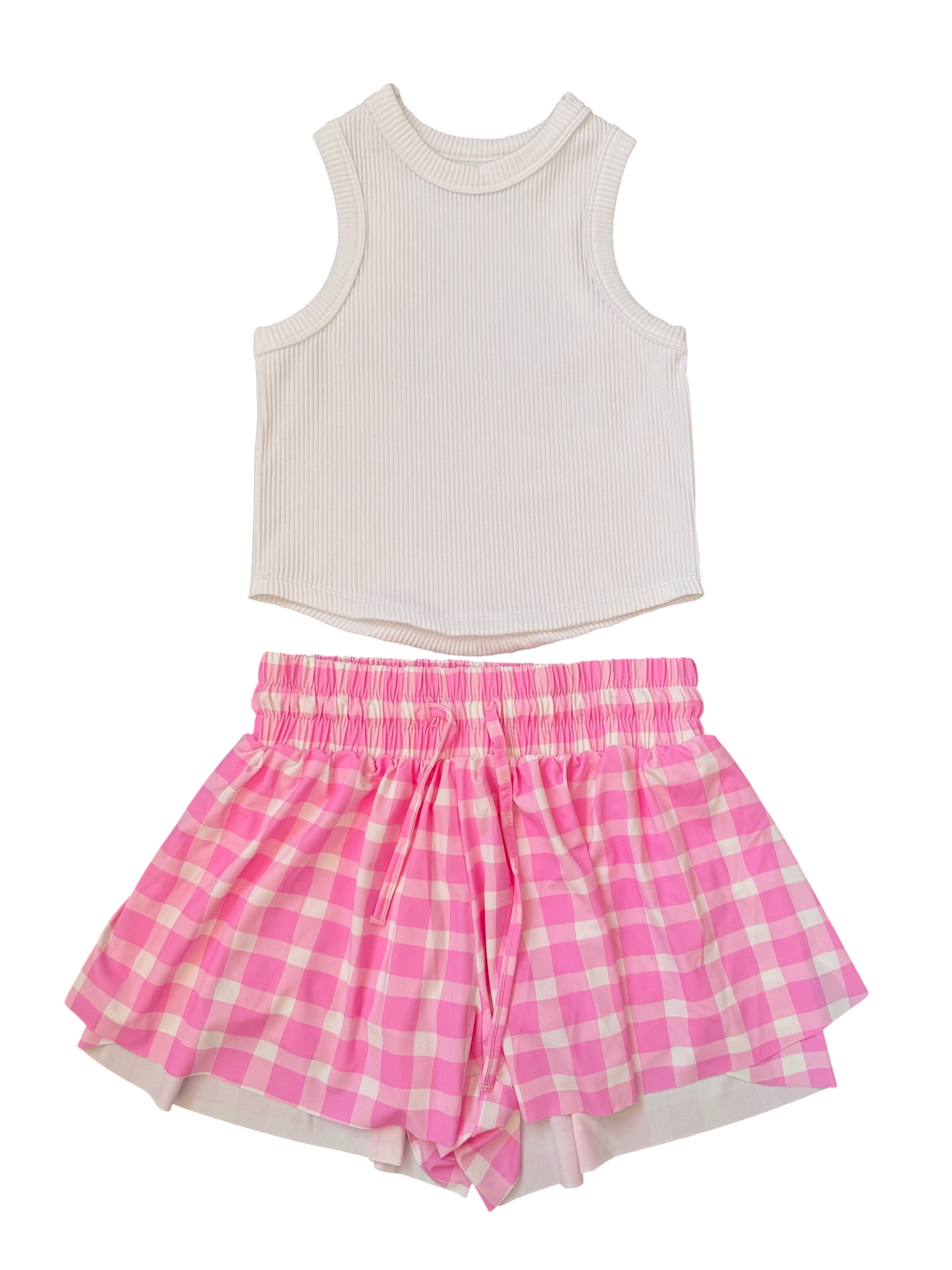 Pink Gingham Butterfly Shorts