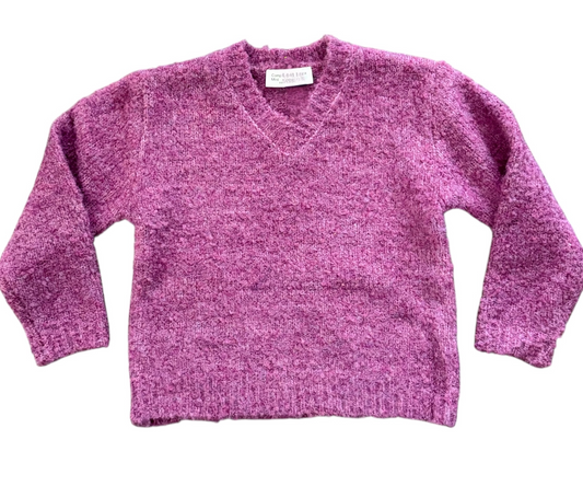 Ultra Cozy Sweater - Aubergine V Neck