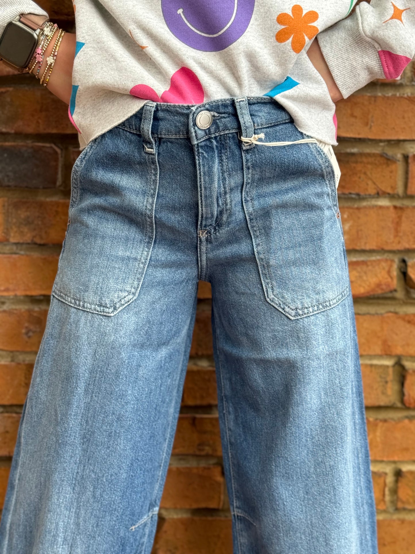 Lilia Pull On Barrel Jean - Light