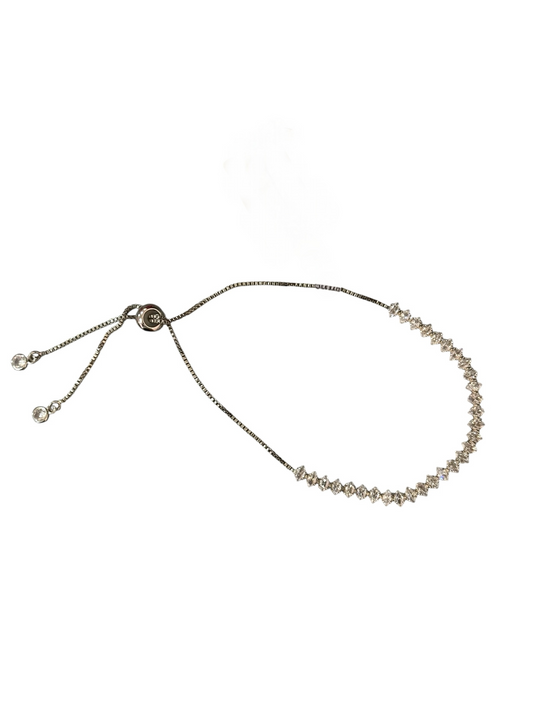 Pulley tennis bracelet-silver