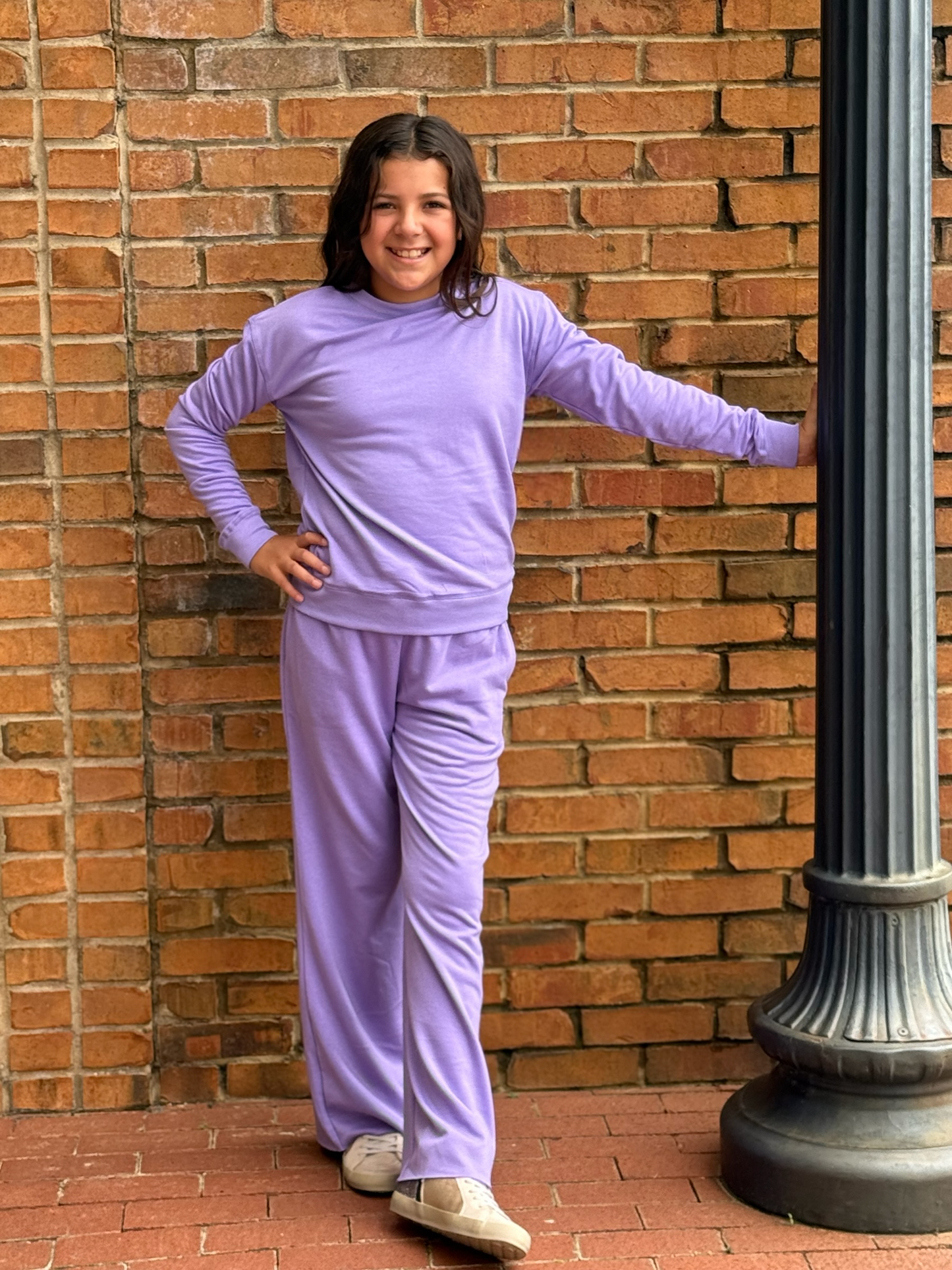 Cloud Over Size Sweat Shirt - Violet