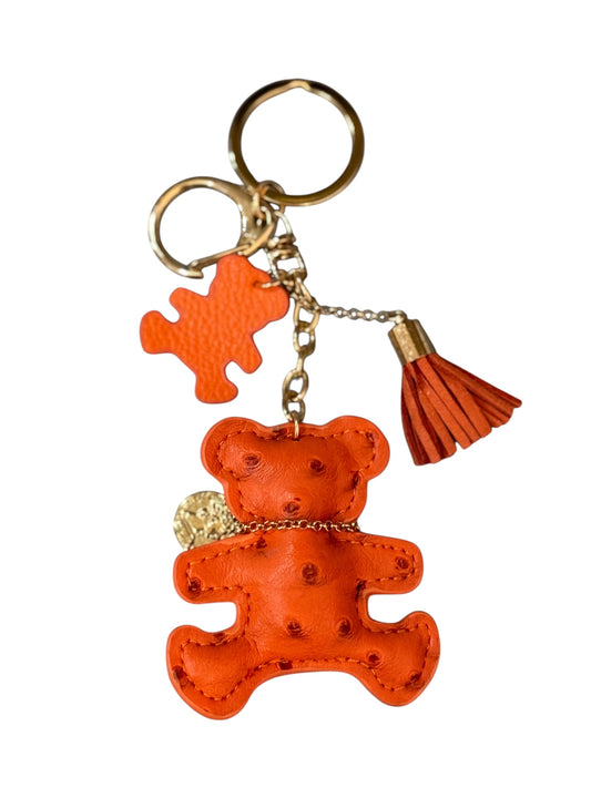 Malibu Sugar Teddy Bear Purse Charm - Orange