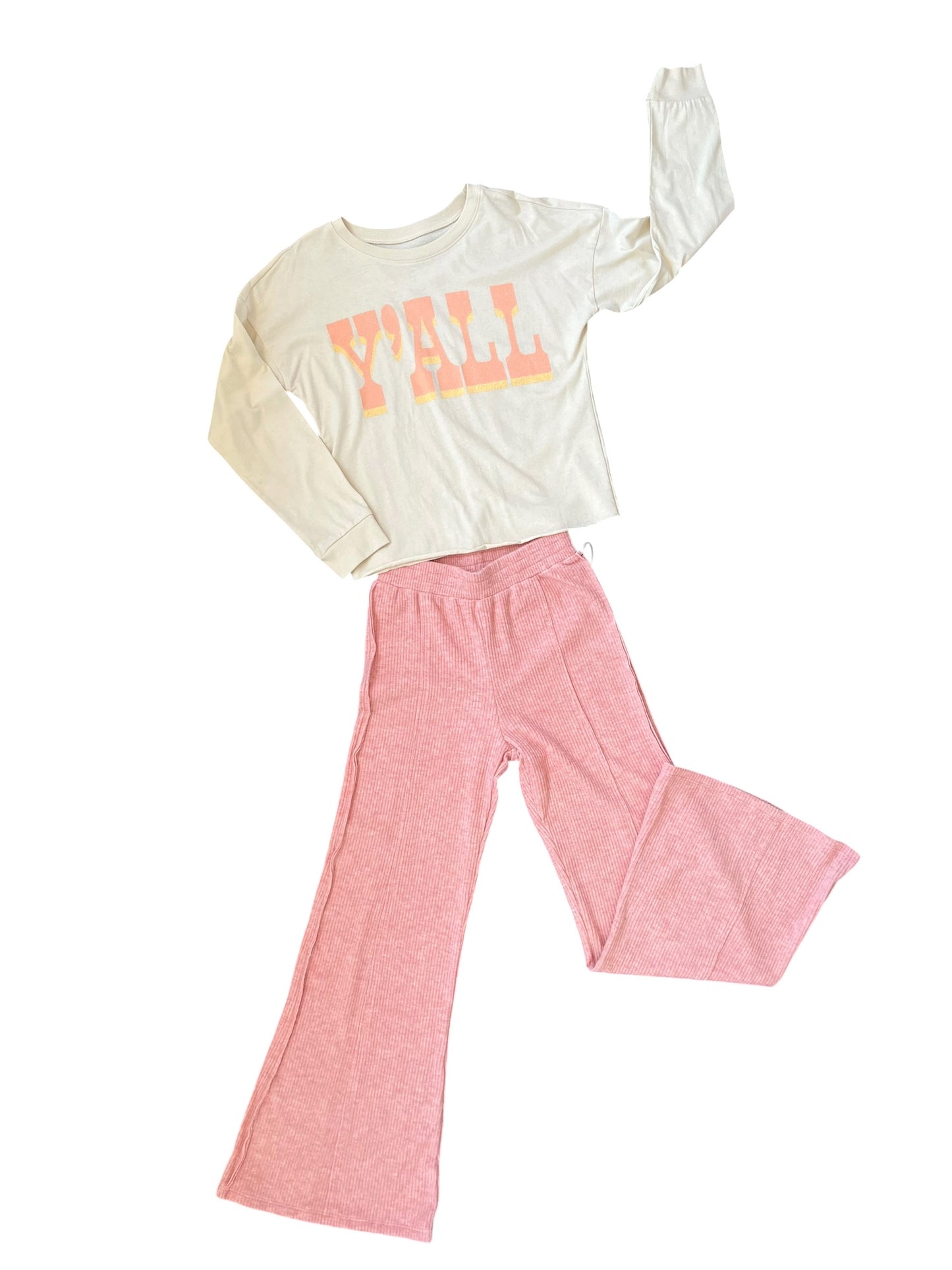 Tenly Hacci Rib Exposed Seam Pant - Cranberry