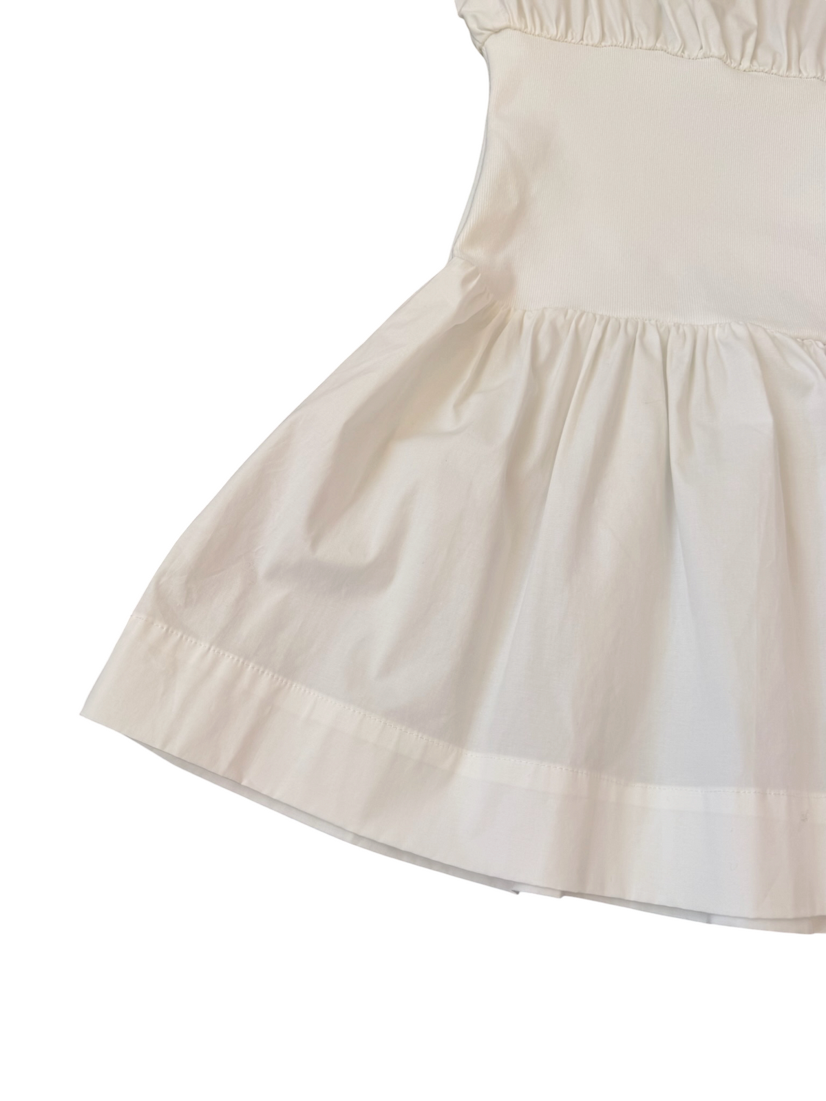 Tenly Poplin Contrast Mini Dress - White