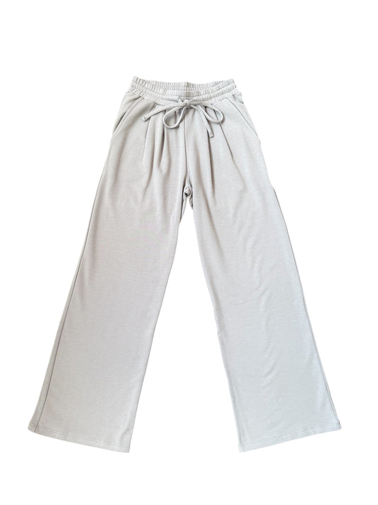 Tenly French Terry Pleated Sweatpant - Cobblestone