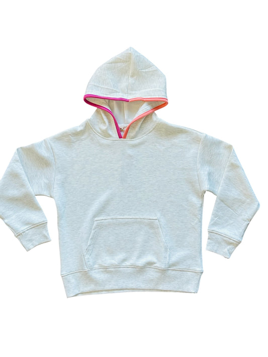 Cloud Hoodie - Heather Grey/Pink/Coral