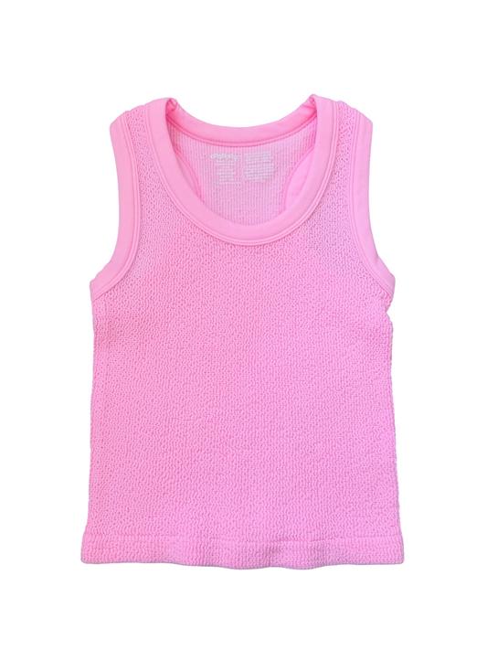 Smocked Racerback Tank - Rose
