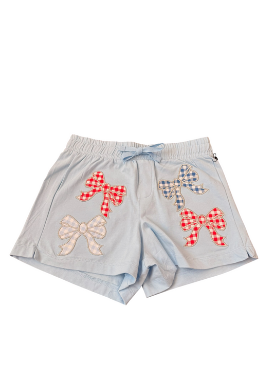 Gingham Bow Patch Shorts