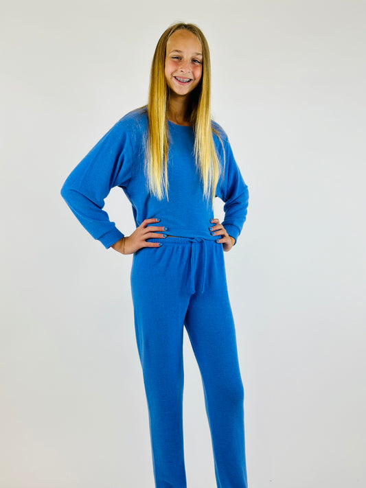 Cuddle Soft Straight Leg Lounge Pant - Blue