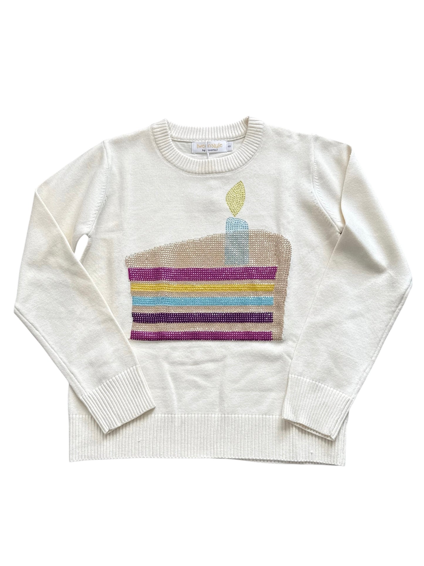 Birthday Cake Rhinestone Sweater