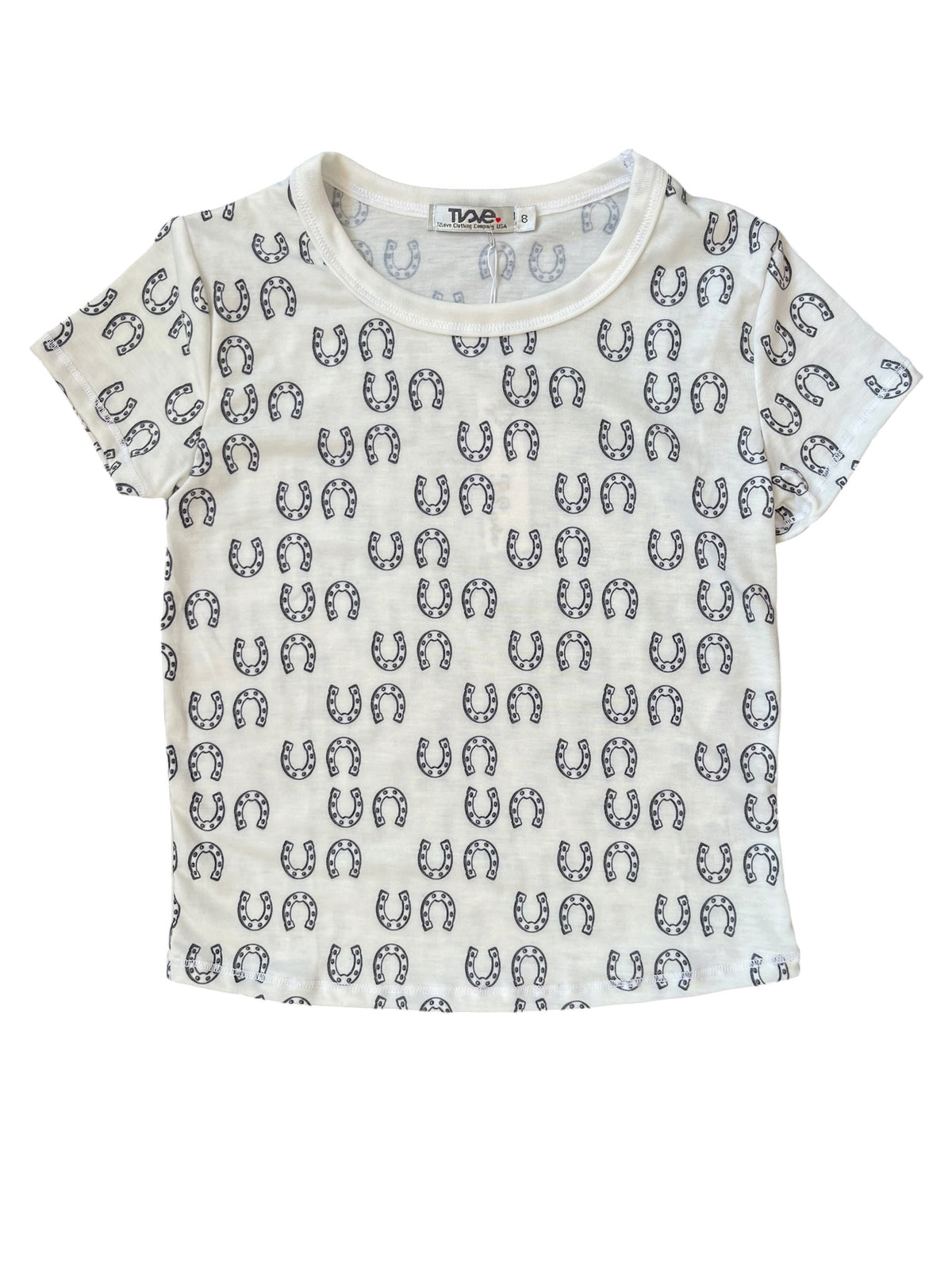 Lucky Horseshoe Tee - White