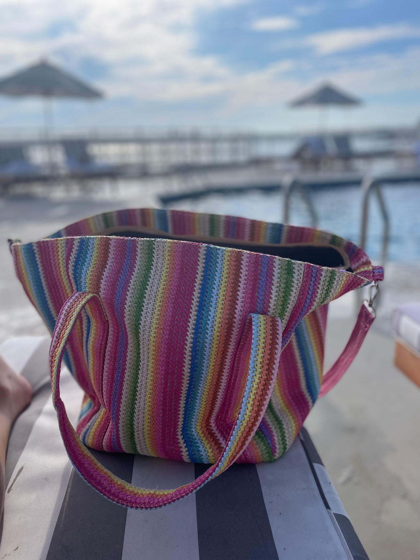 Large Raffia Beach Bag