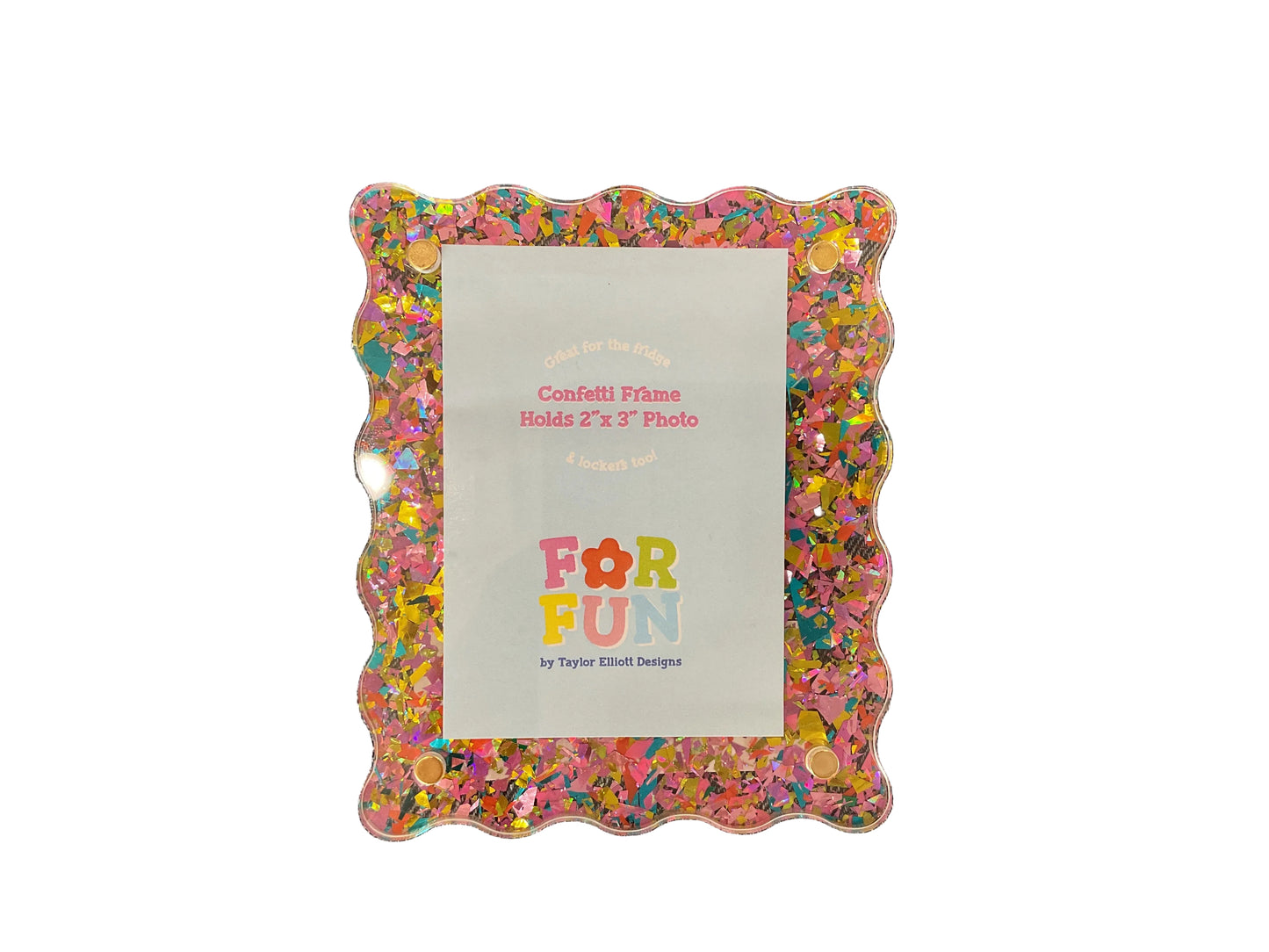 Acrylic Magnetic Frames - Happy Confetti