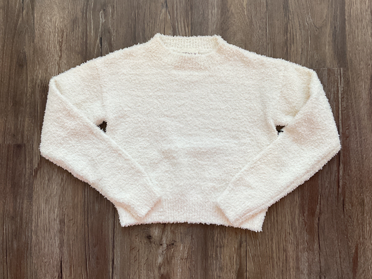 Tenly Sherpa Crew Neck Pullover - Ecru