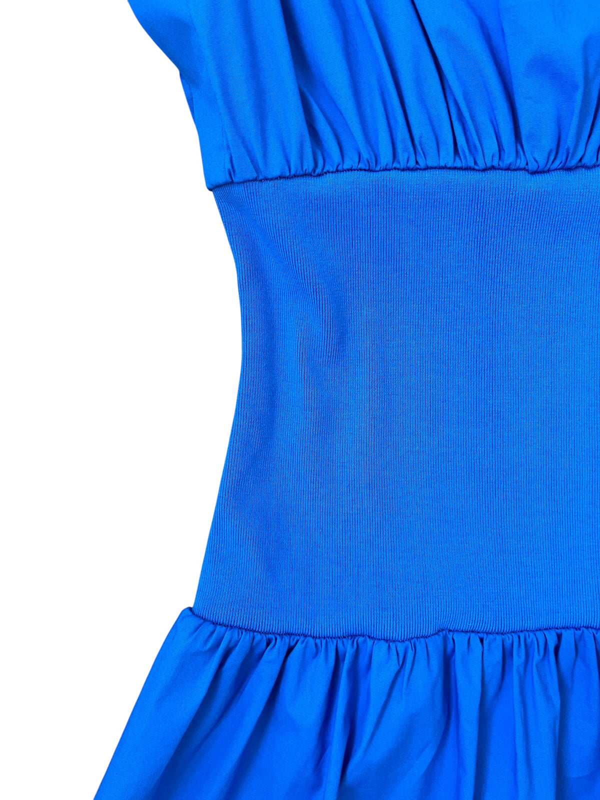 Tenly Poplin Contrast Mini Dress- Cobalt Blue
