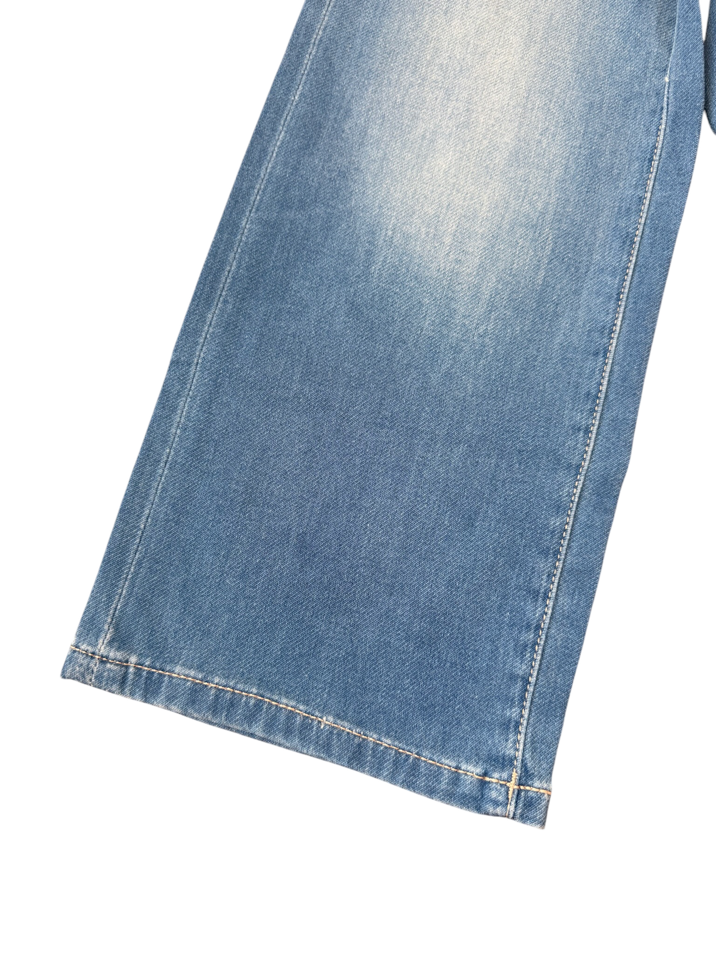 Lily Wide Leg - Washed Blue Knit