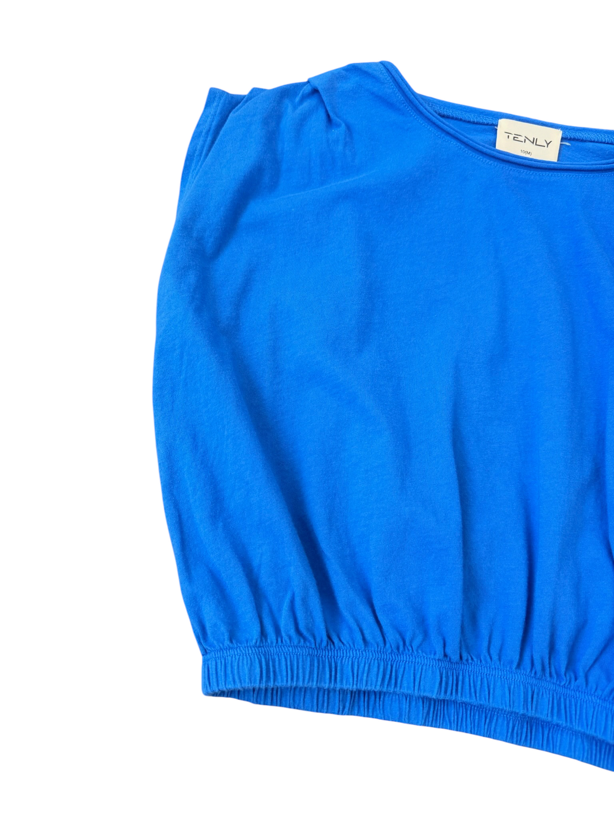 Tenly Pleated Shoulder Tee - Cobalt Blue