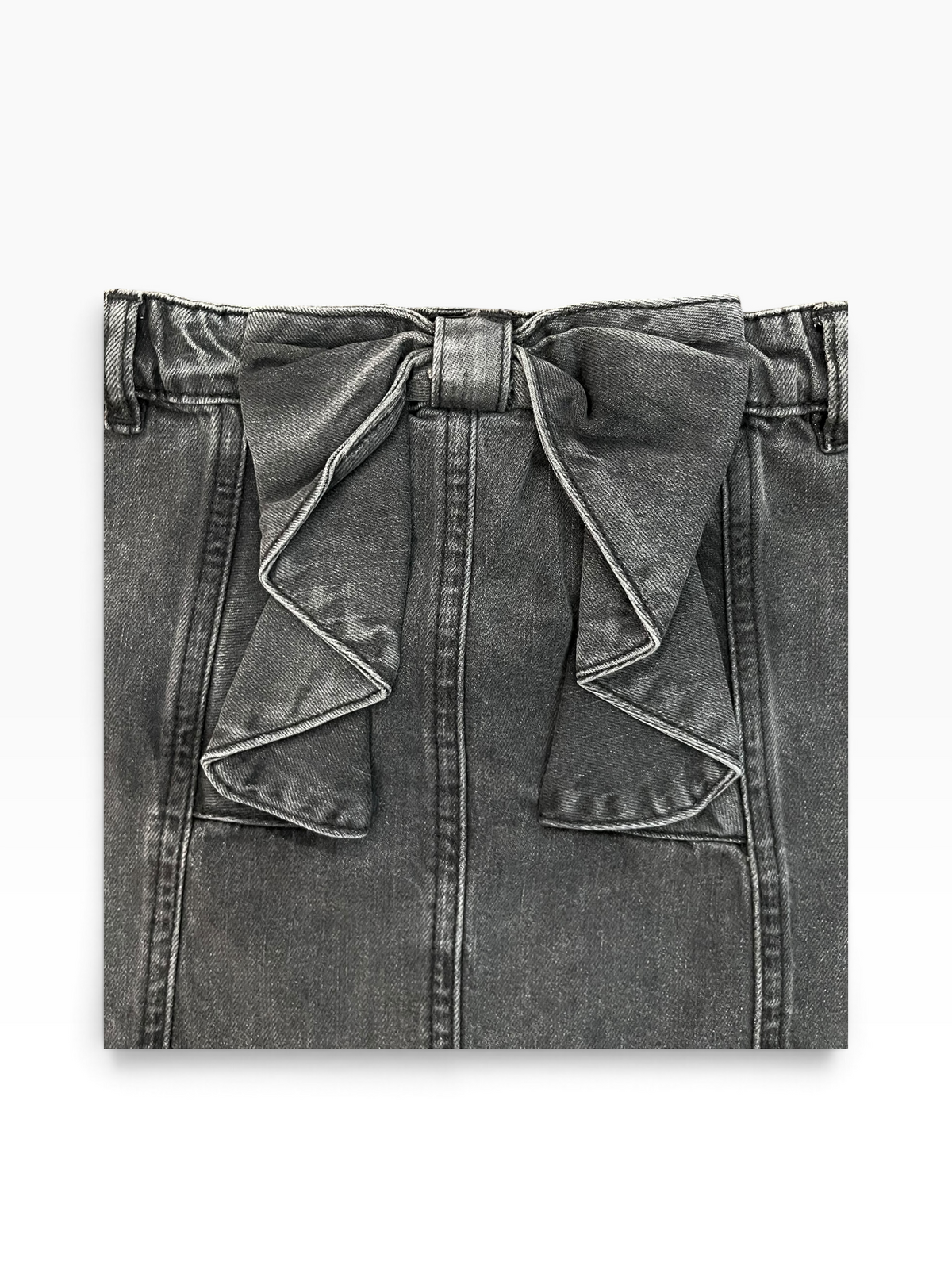 Molo Bellamy Washed Denim Bow Skirt