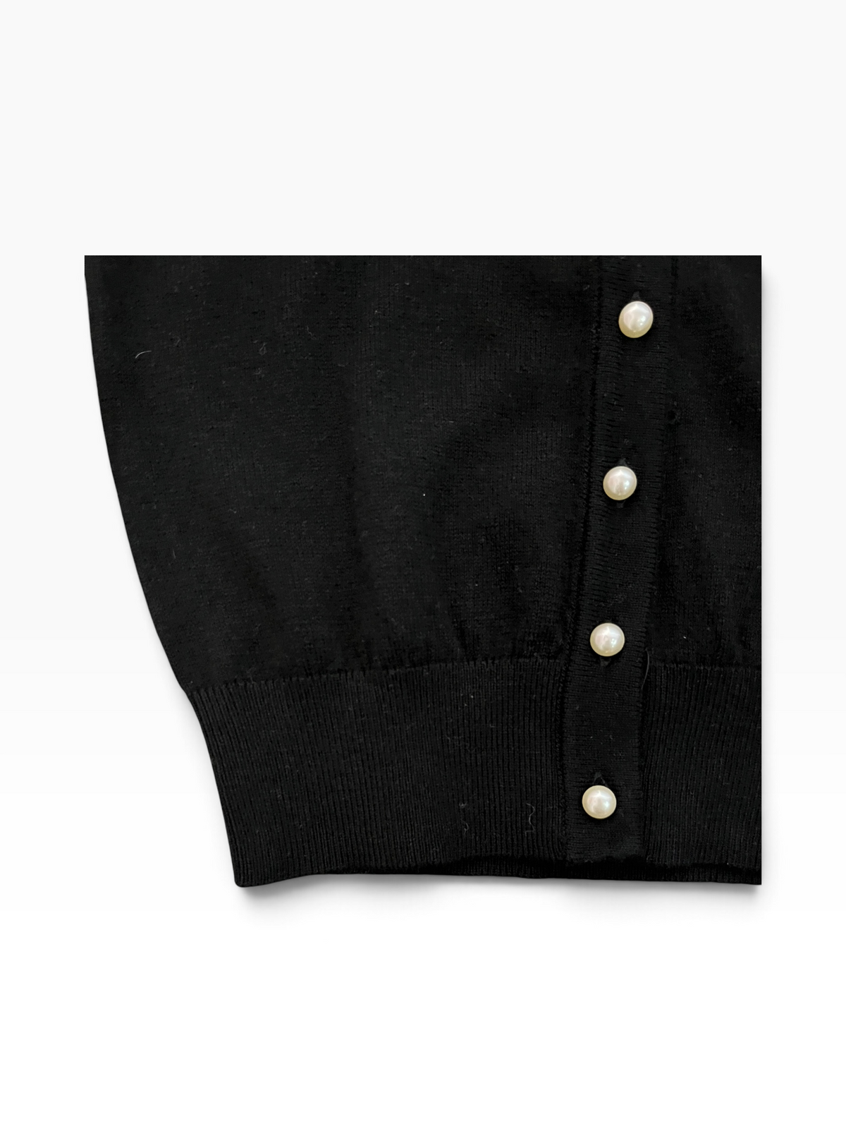 Molo Guinevere Cardigan With Pearl Detail - Black