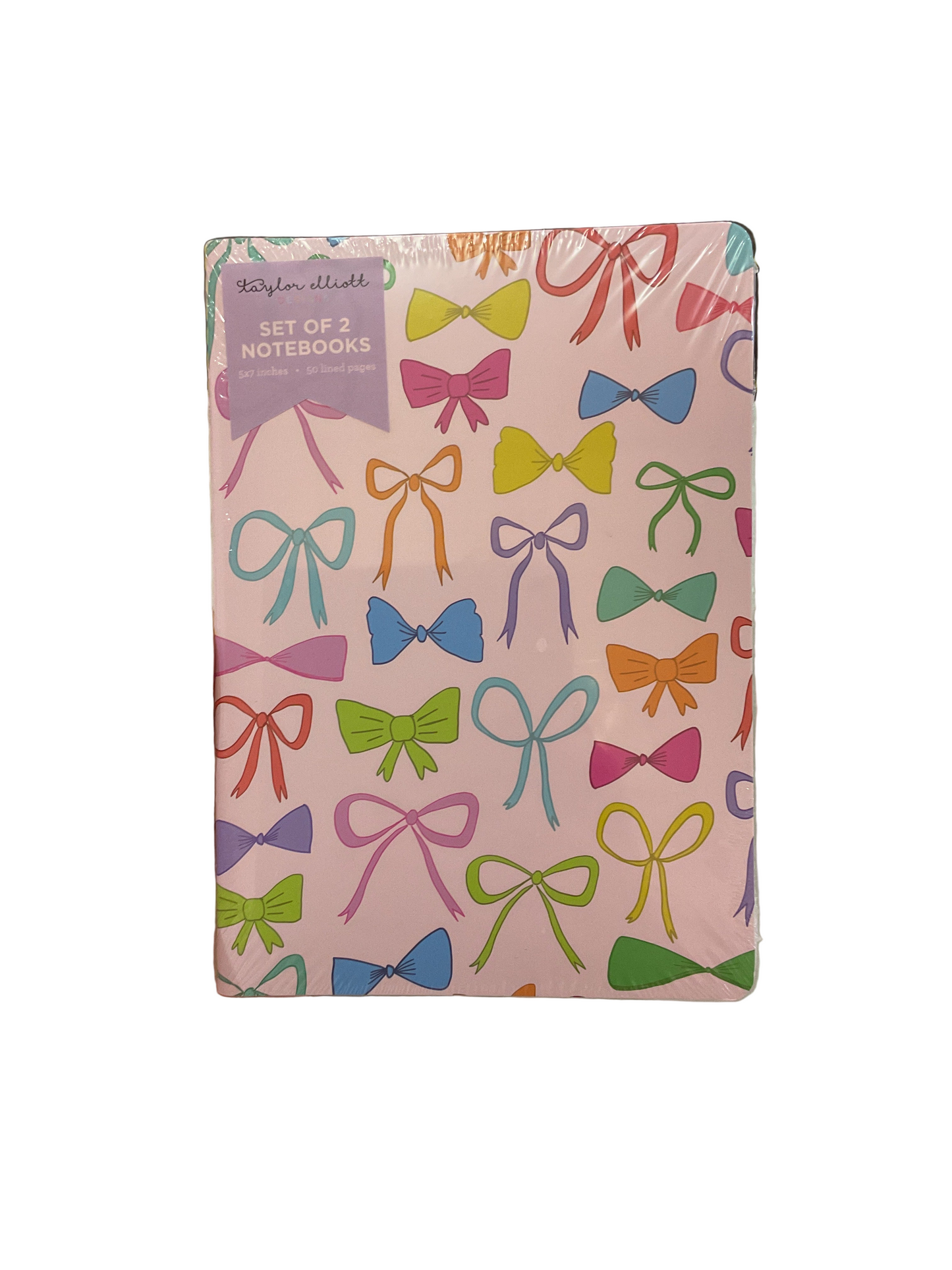 2 Piece Notebook Set - Colorful Bows/Gingham
