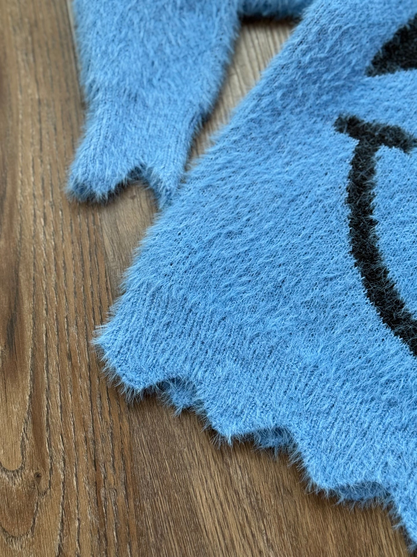 Smiley Face Fuzzy Sweater