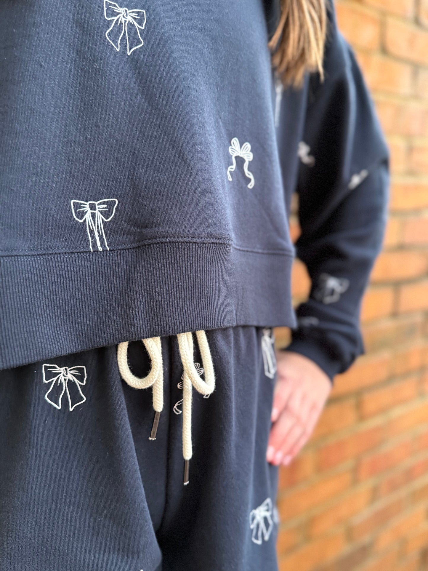 Chaser Tossed Bows Crop Sweatshirt (Adult Sizing)