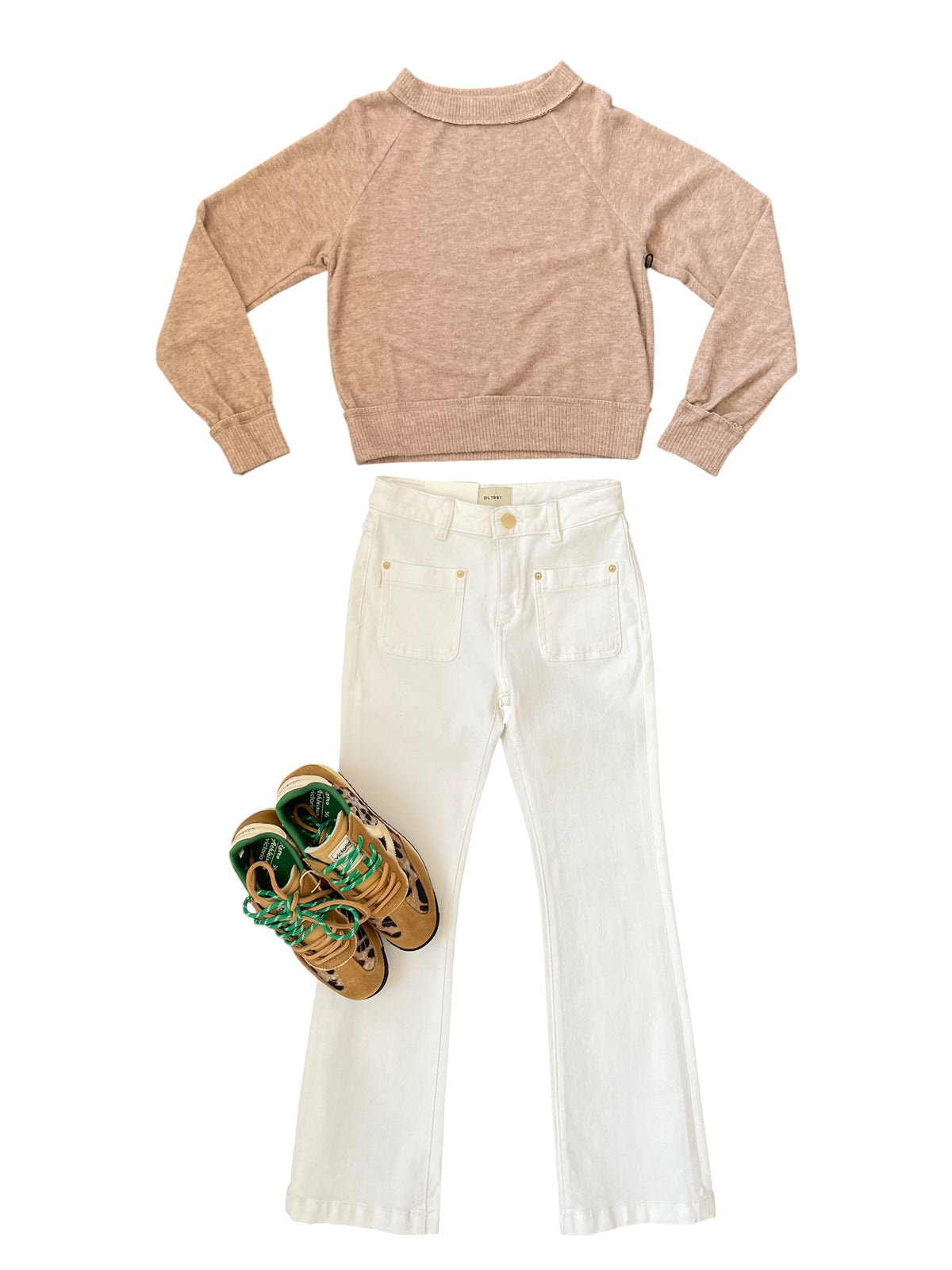 Tenly Hacci Raglan Pullover - Nutmeg