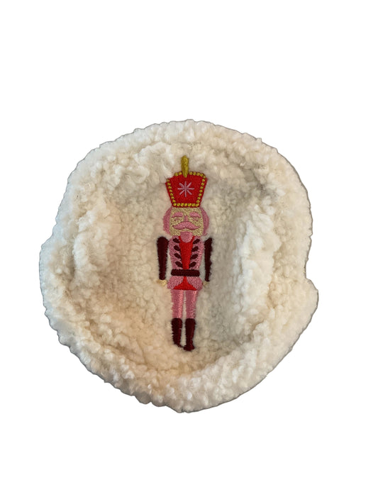 Round Teddy Pouch w/ Nutcracker