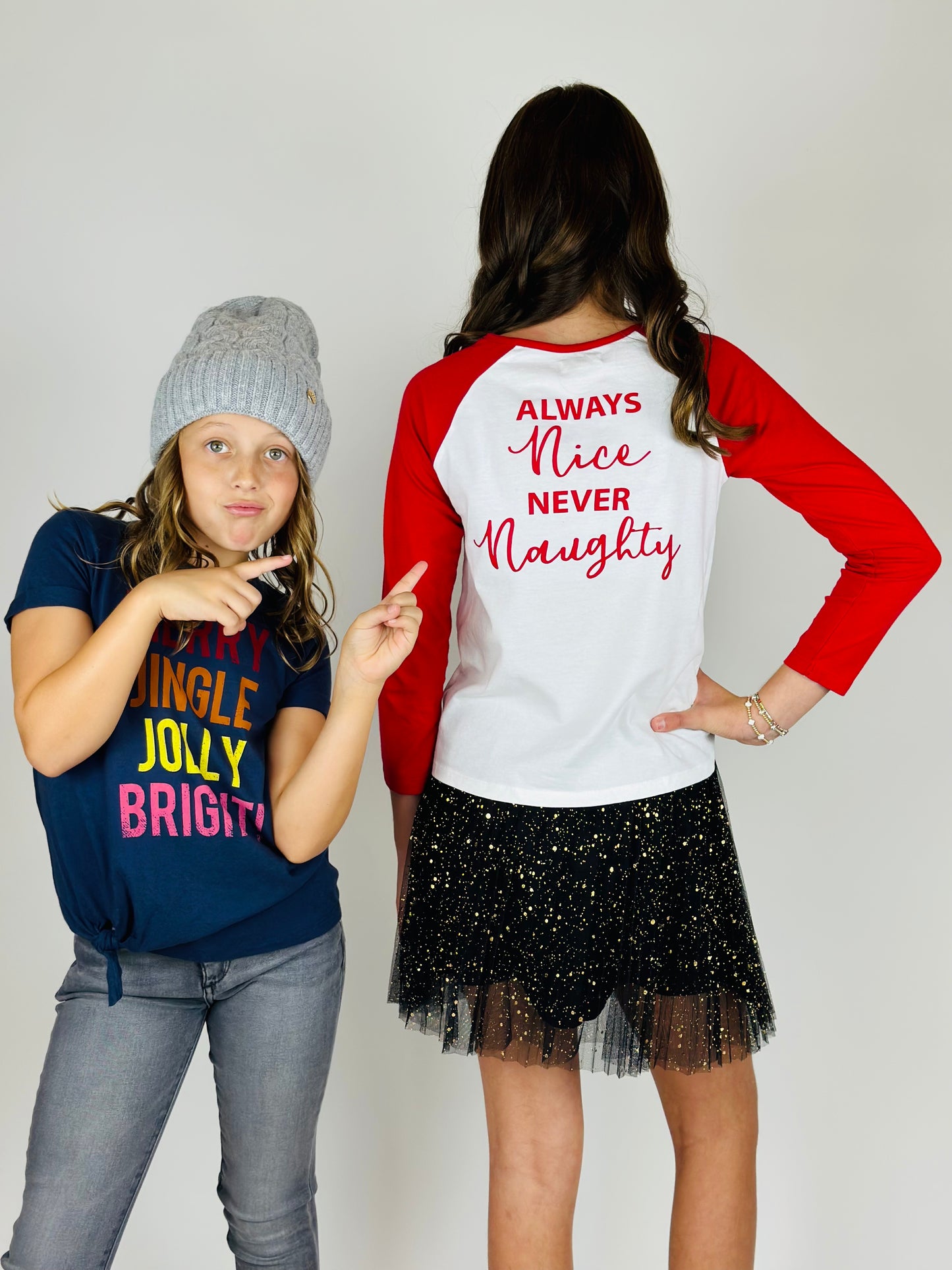 Always Nice Never Naughty Long Sleeve Graphic Tee