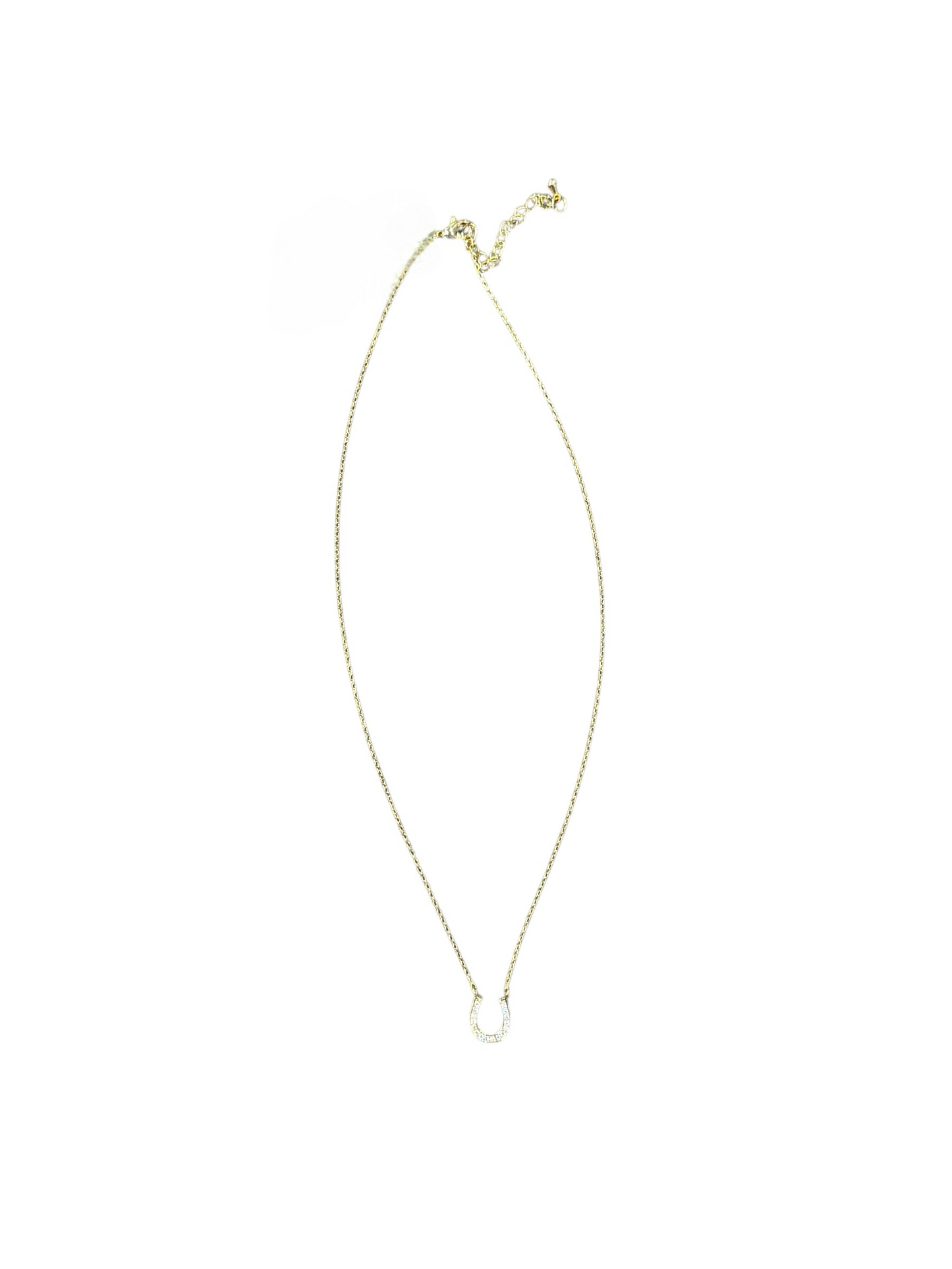 Pave Horseshoe Necklace