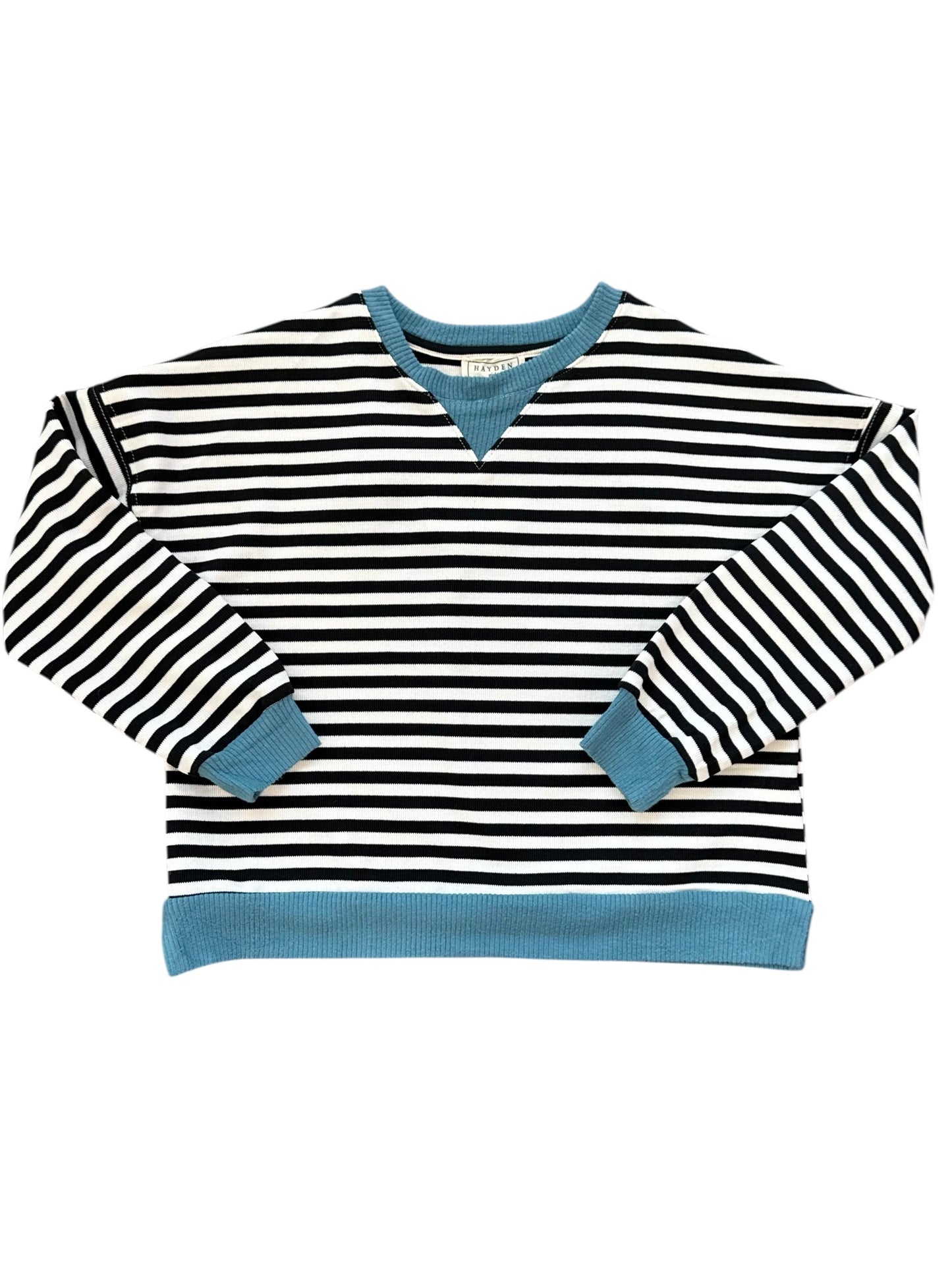 Good Vibes Striped Sweatshirt