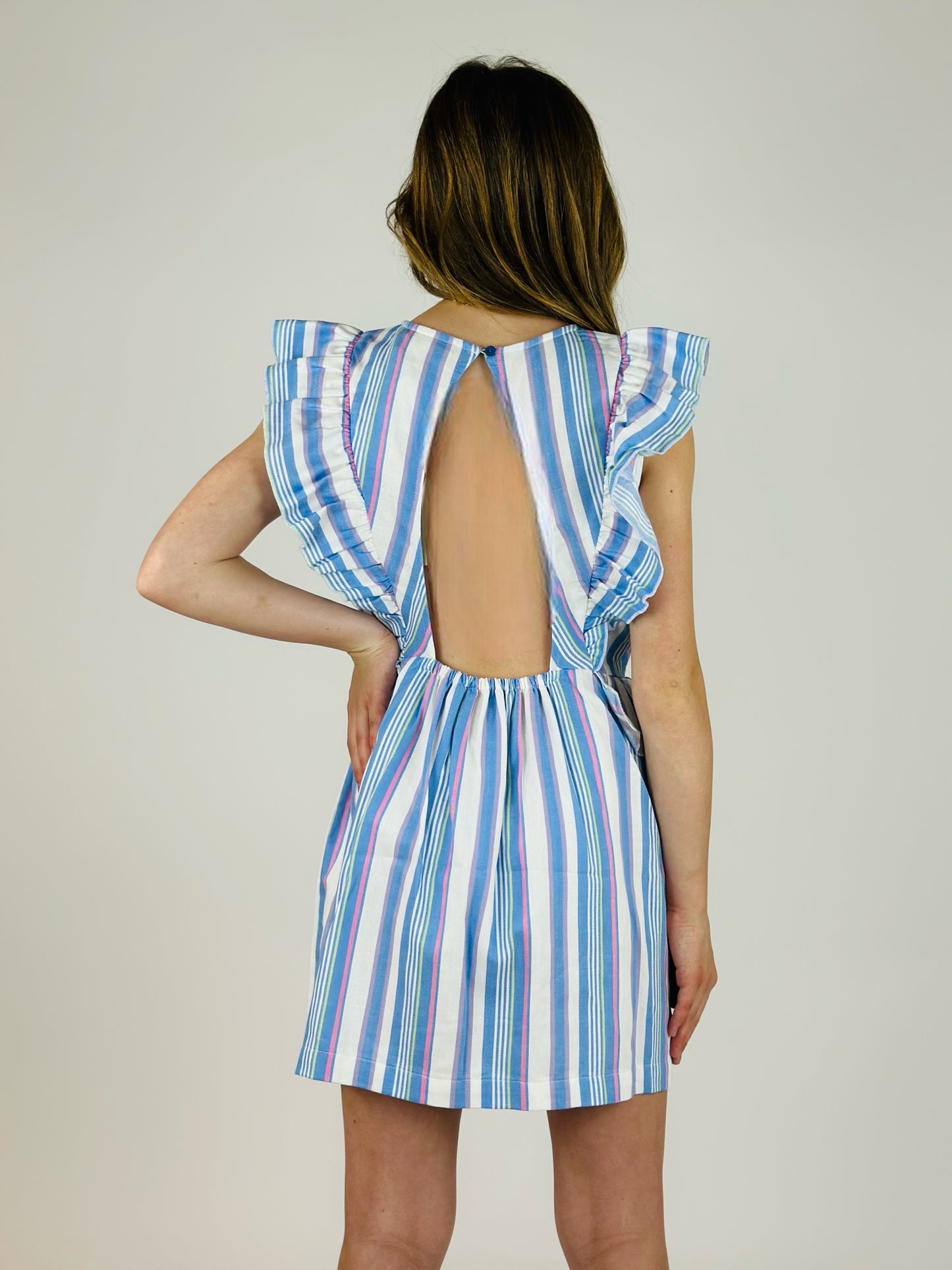 Striped Ruffle Dress