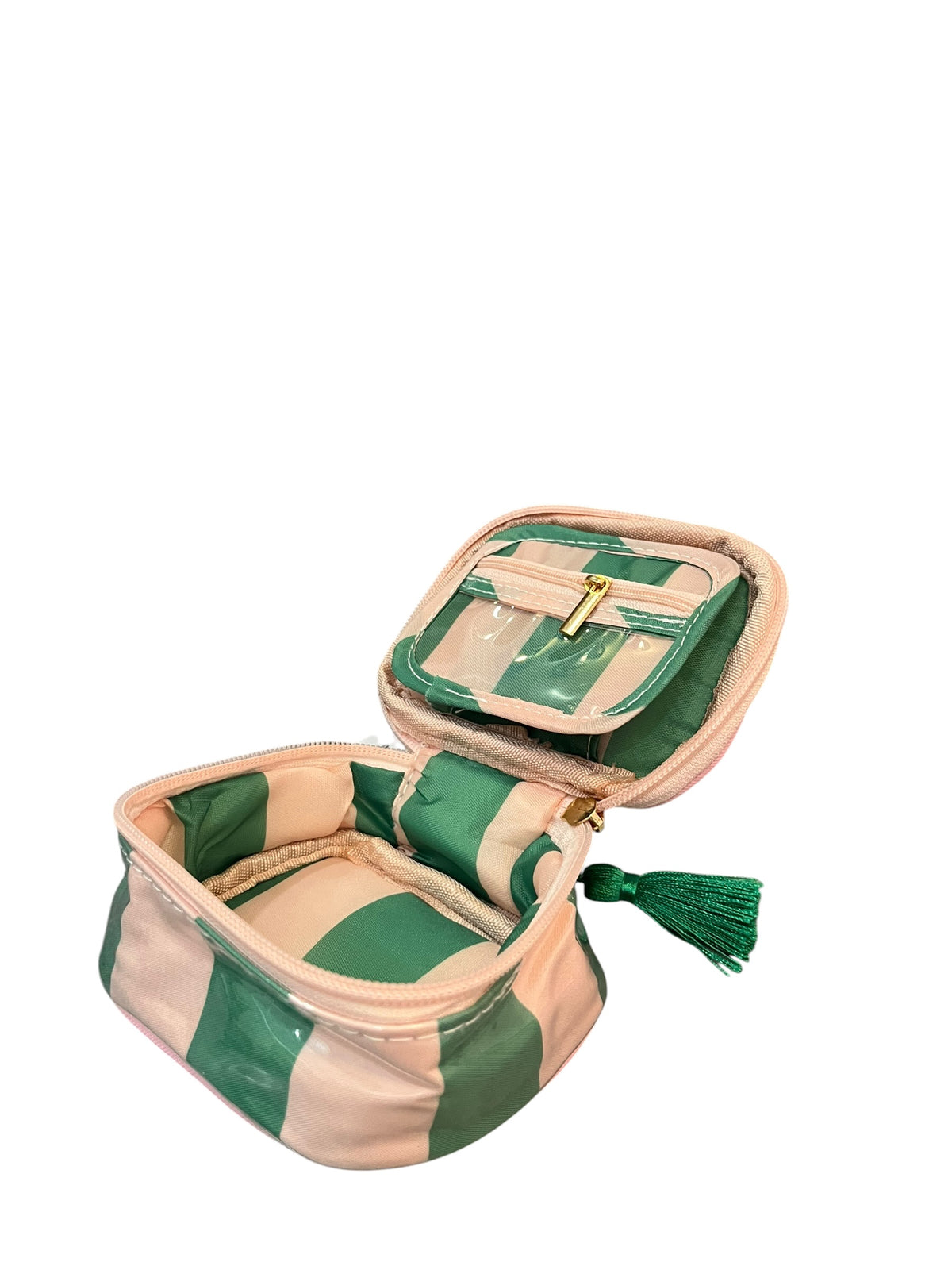 Sweet Stripe Jewelry Case - Pink/Green