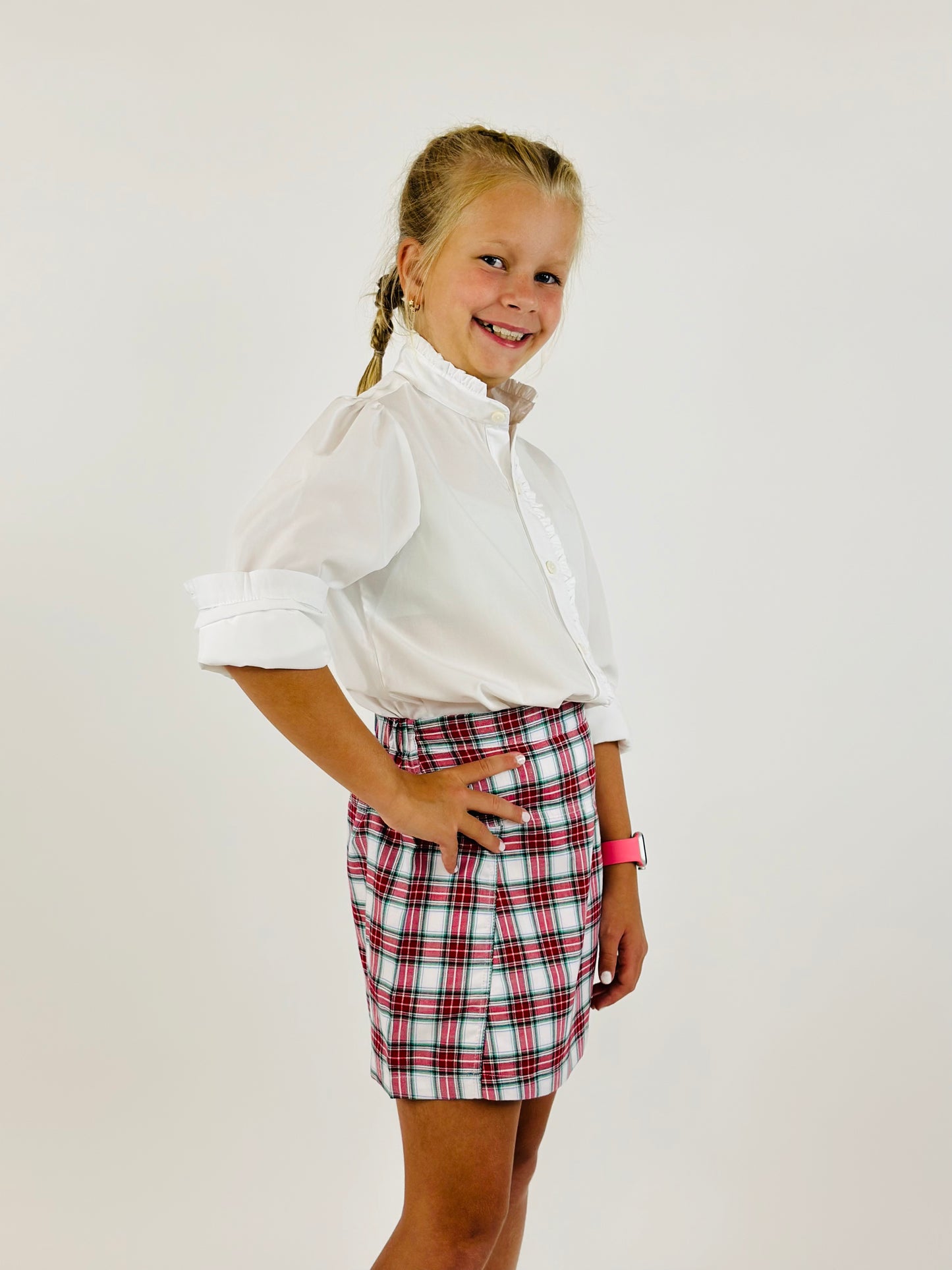 Claire Skirt in Highland Park Plaid